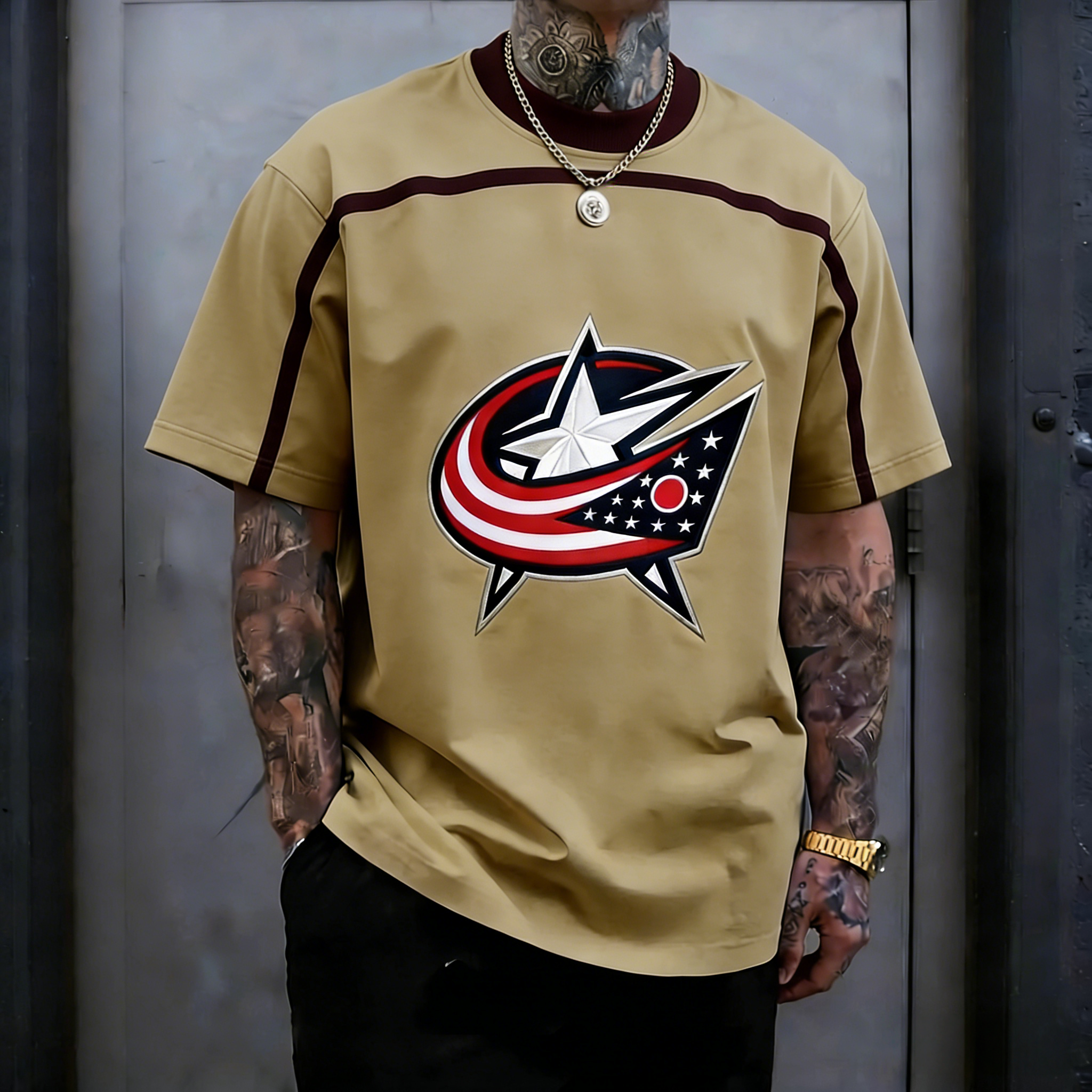 Unisex  "Columbus Blue Jackets"  Inspired Trendy T-shirt