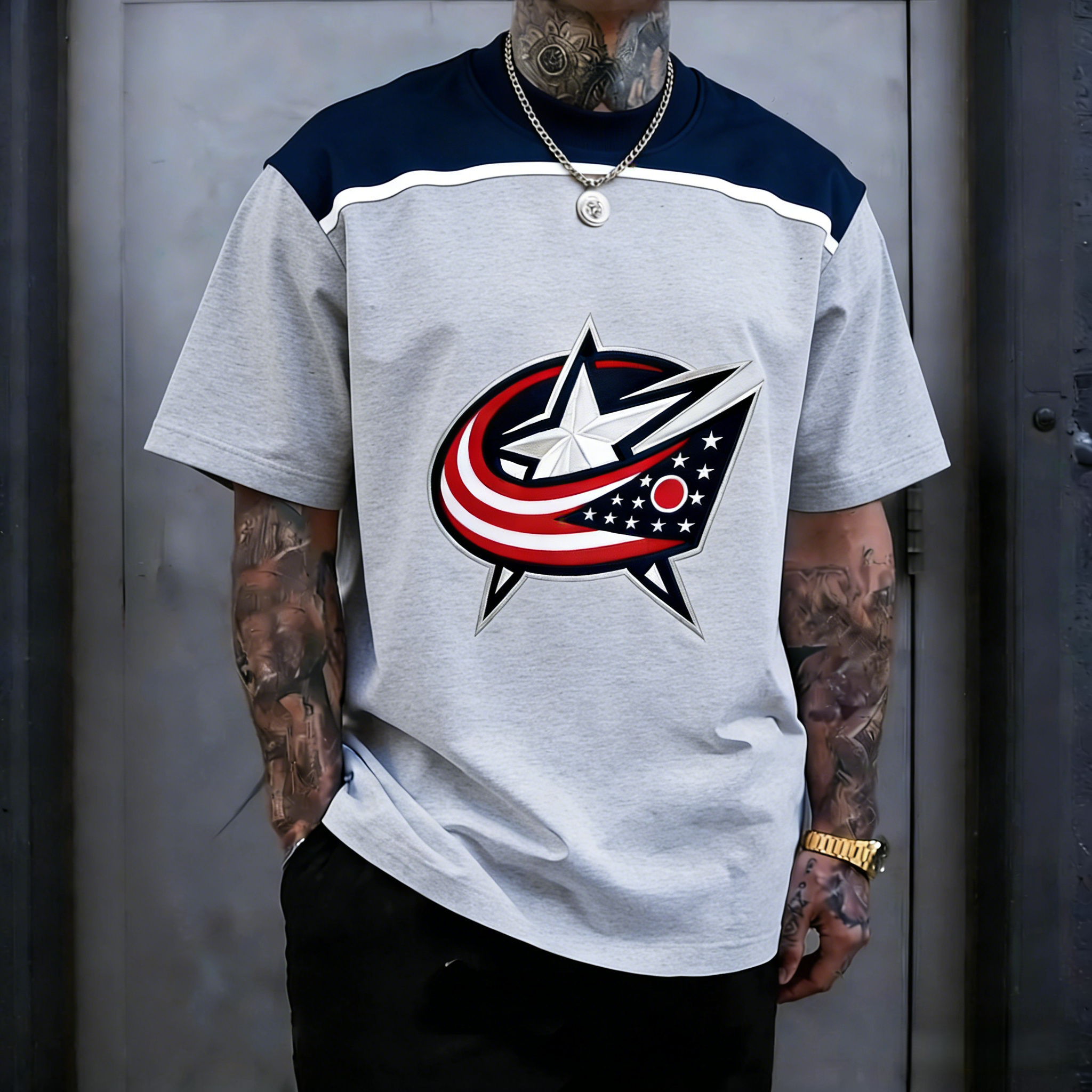 Unisex  "Columbus Blue Jackets"  Inspired Trendy T-shirt