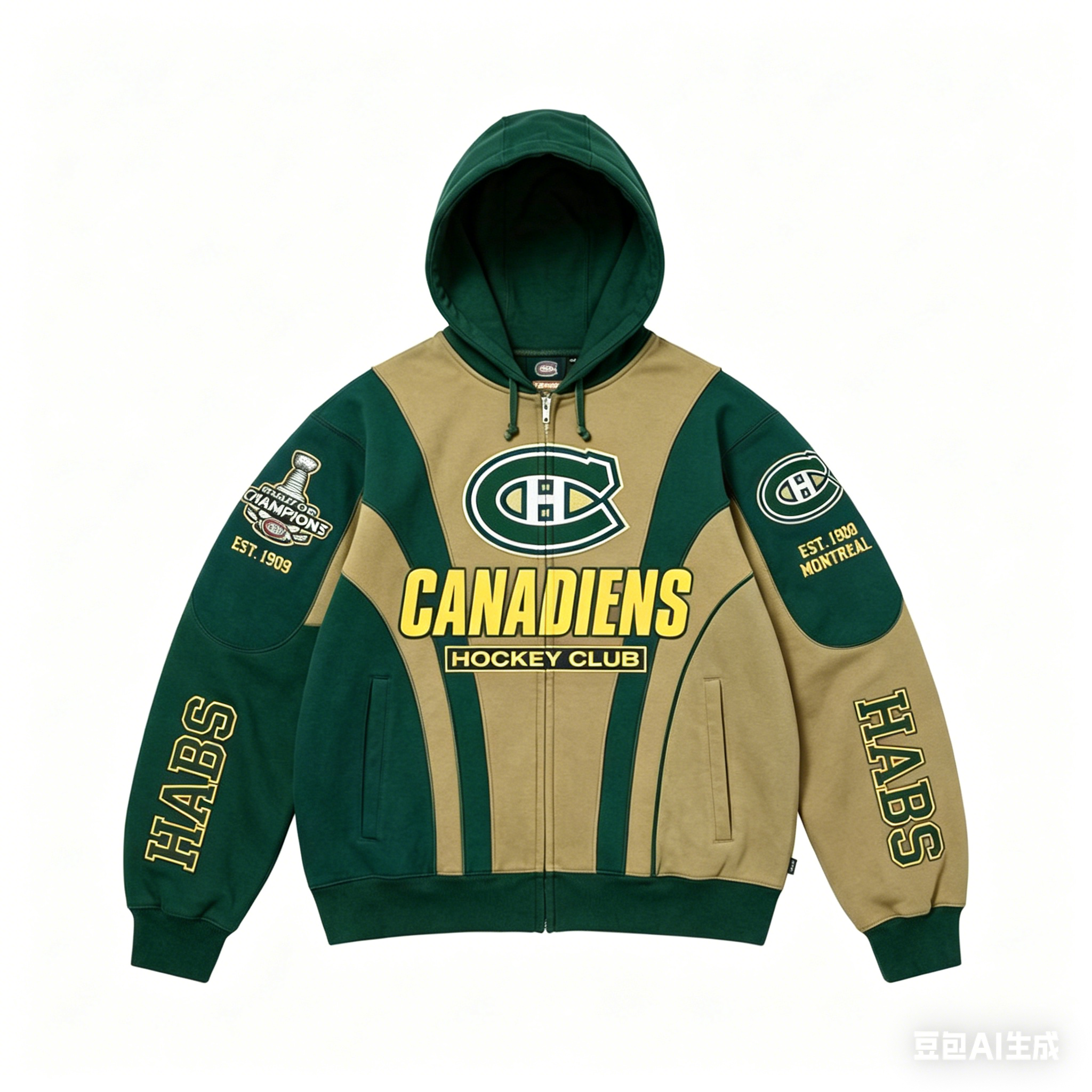 Unisex "Montreal canadiens " Graphic Streetwear Vintage Plush Hoodie