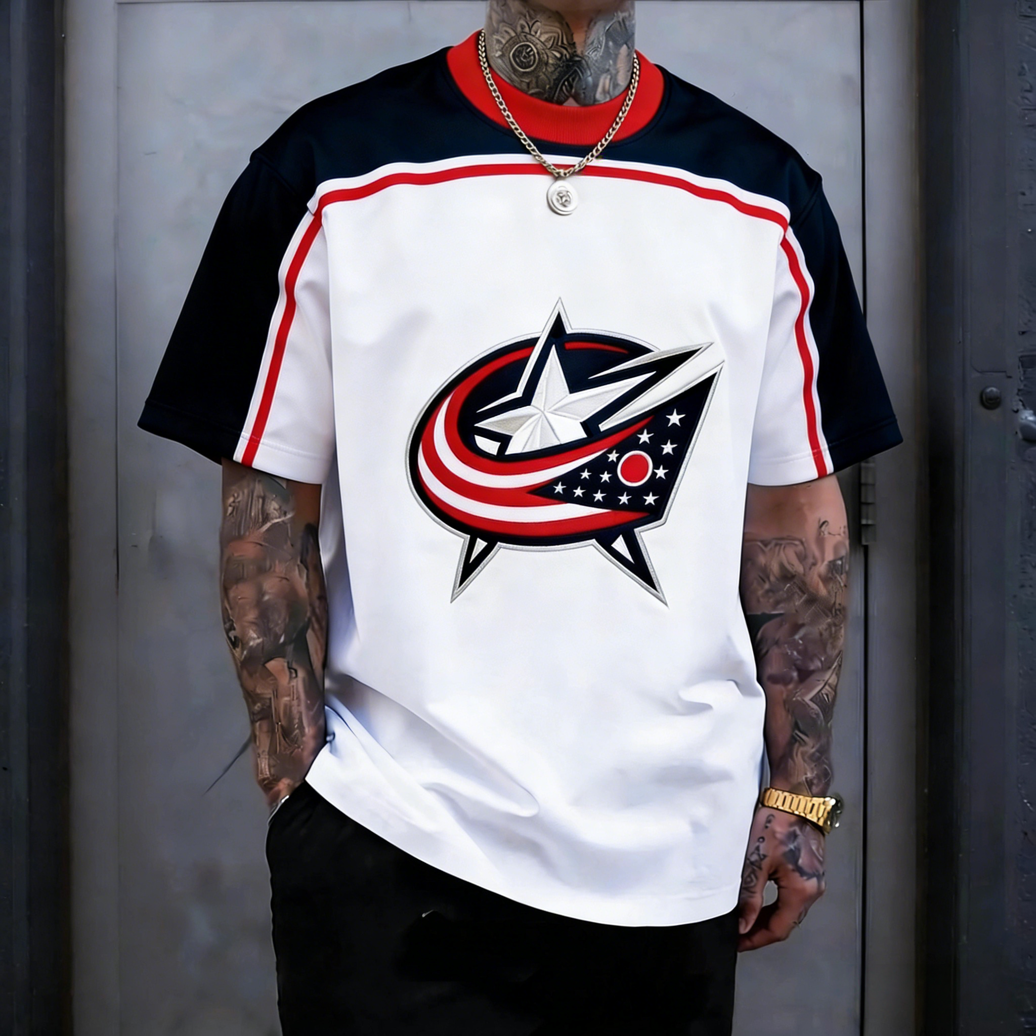 Unisex  "Columbus Blue Jackets"  Inspired Trendy T-shirt