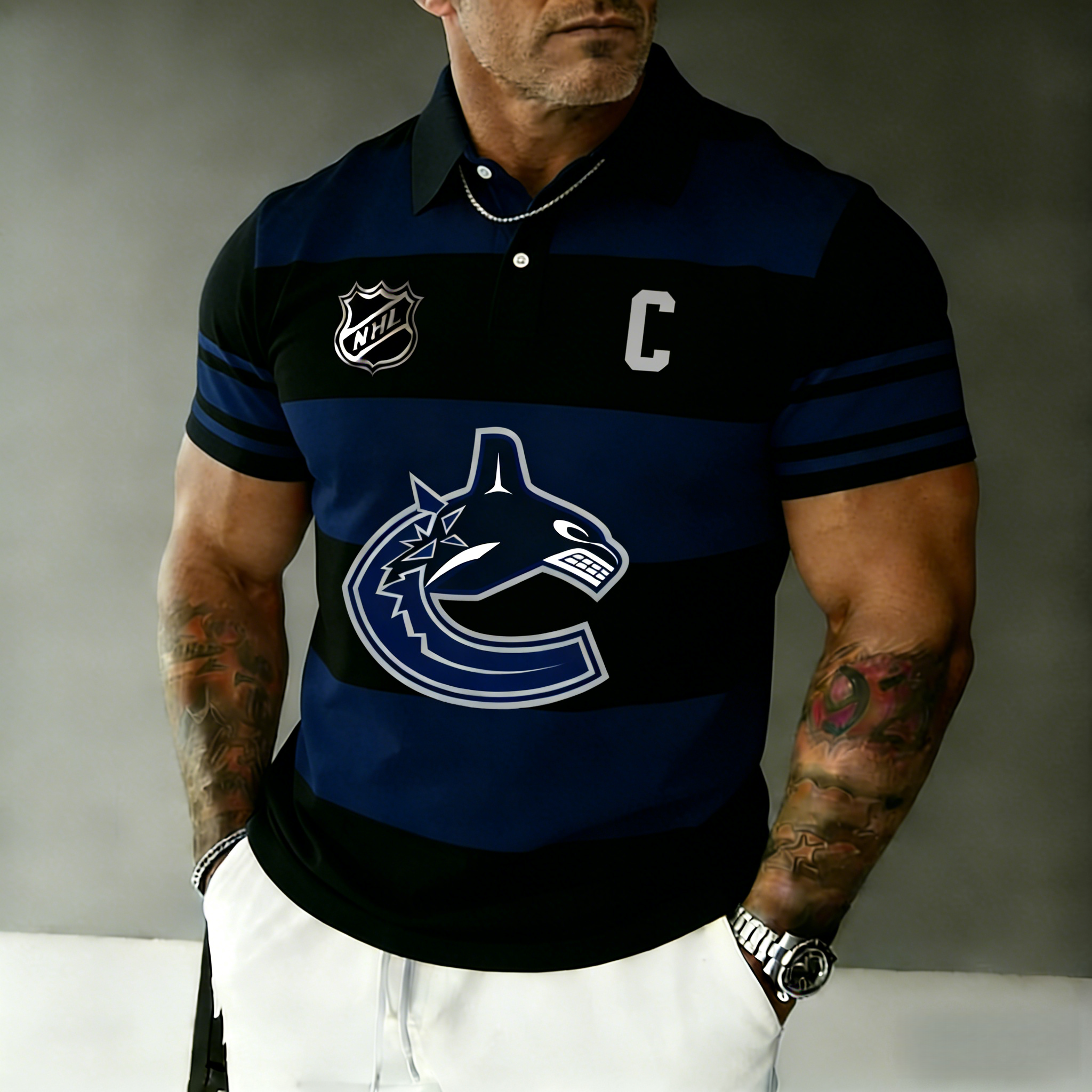 Vancouver Canucks captain's polo shirt