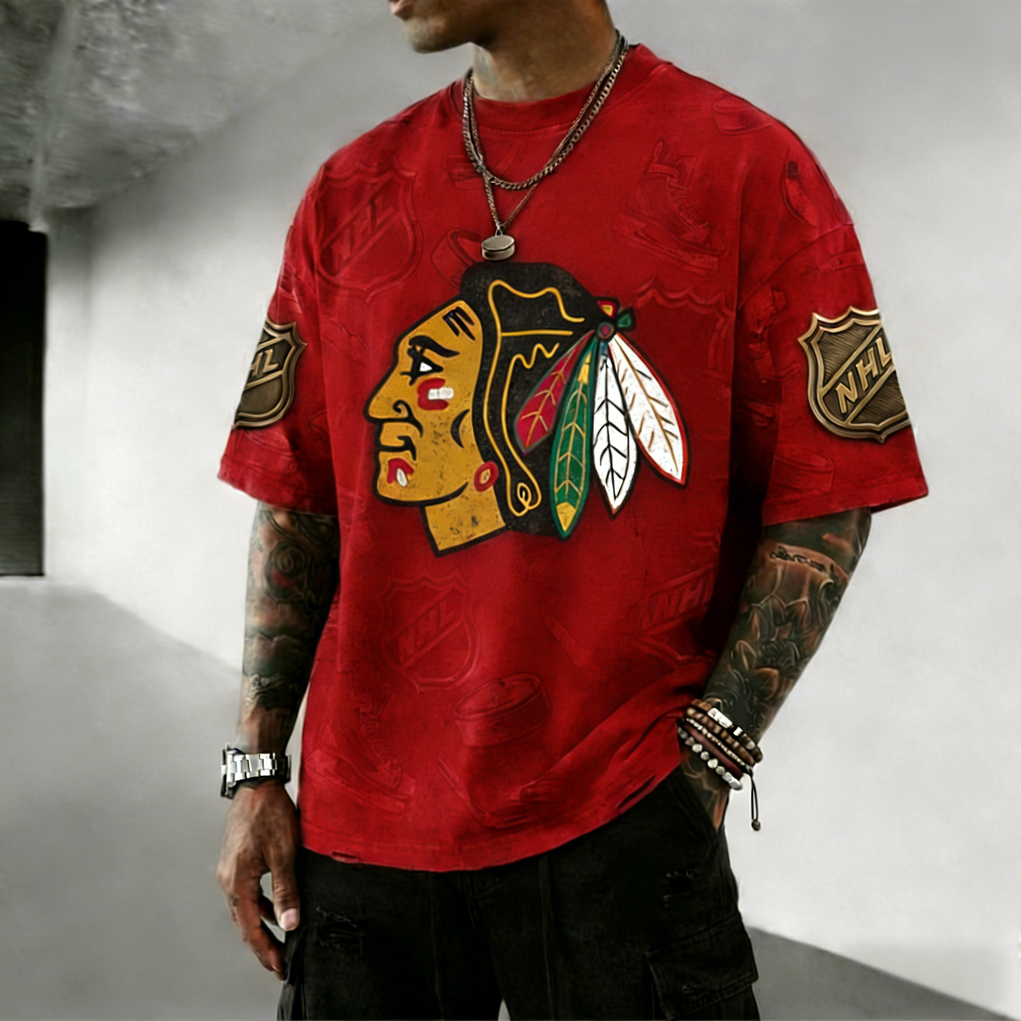 Chicago Blackhawks Classic Logo T-Shirt - Washed Series