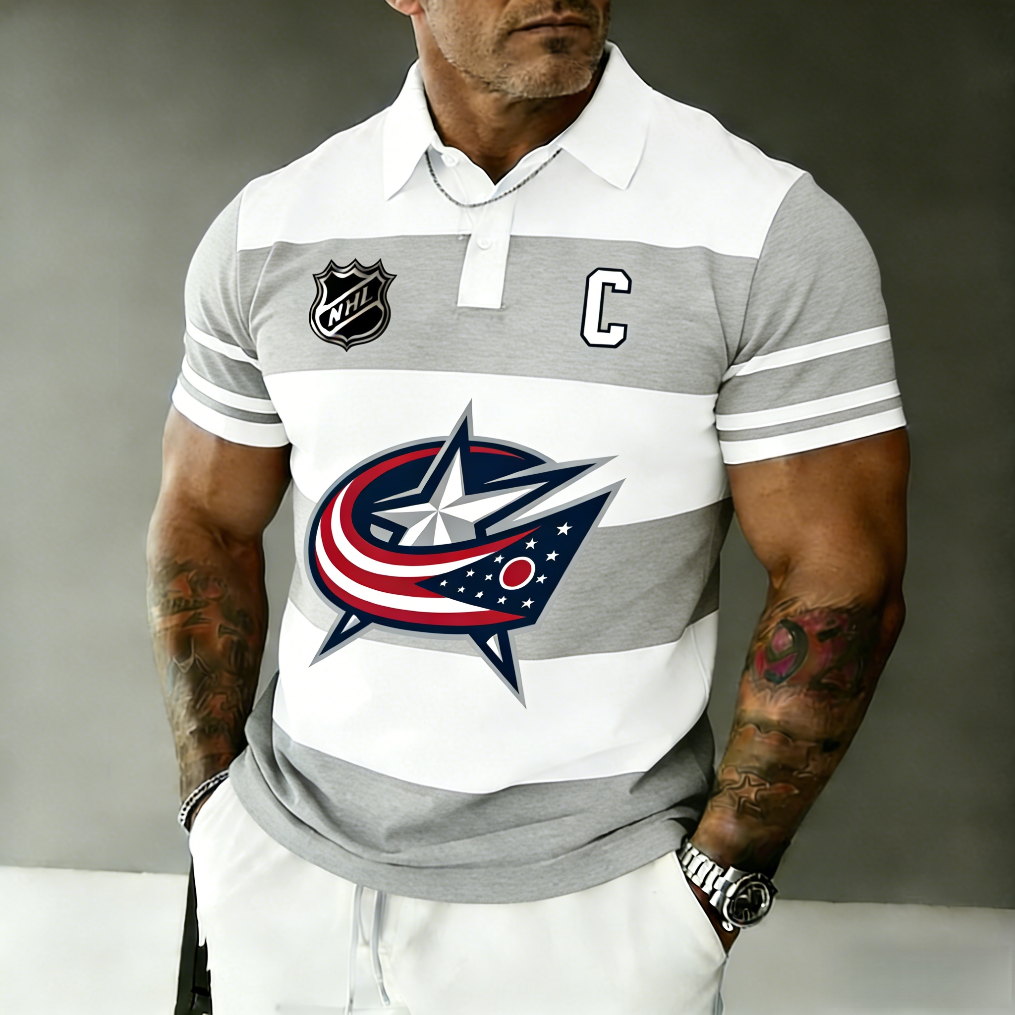 Columbus Blue Jackets captain's polo shirt