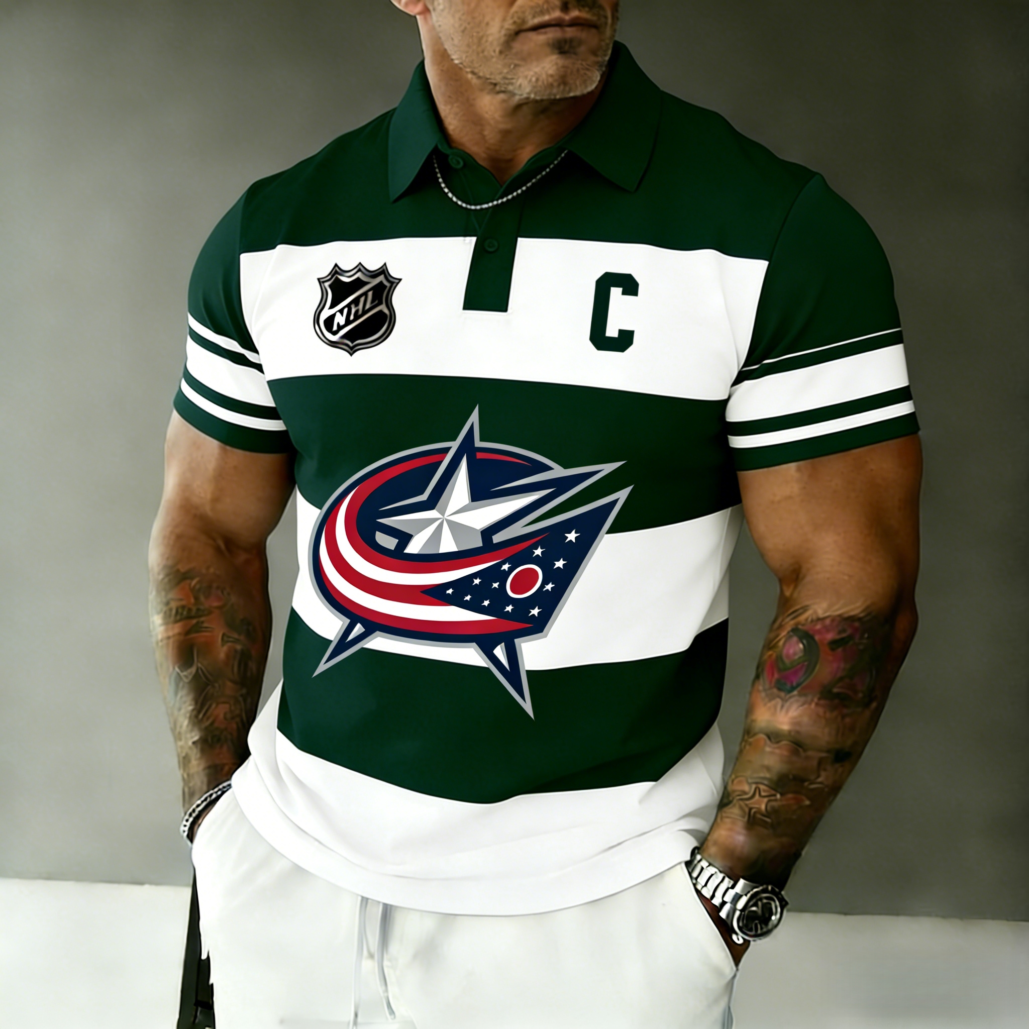 Columbus Blue Jackets captain's polo shirt
