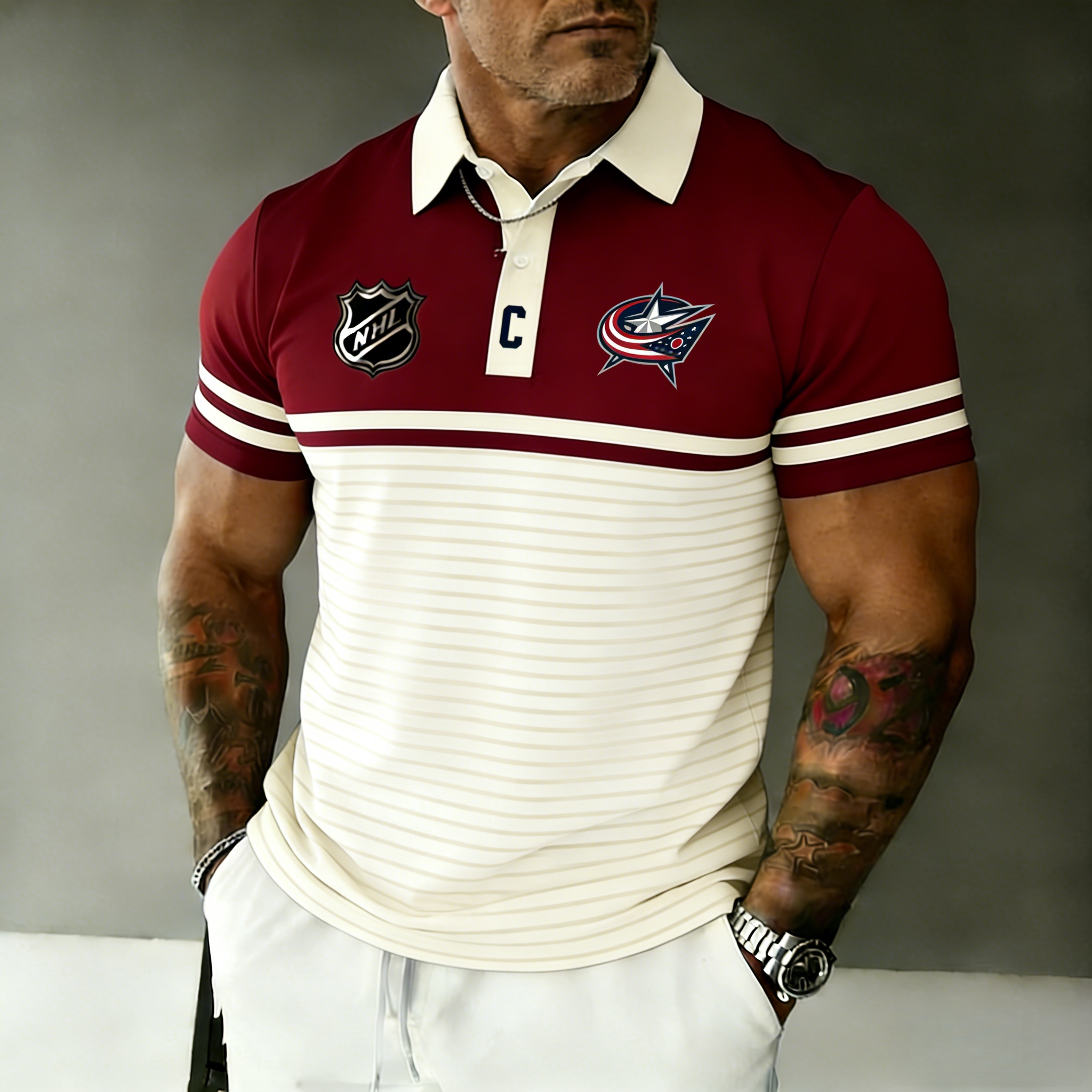 Columbus Blue Jackets captain's polo shirt