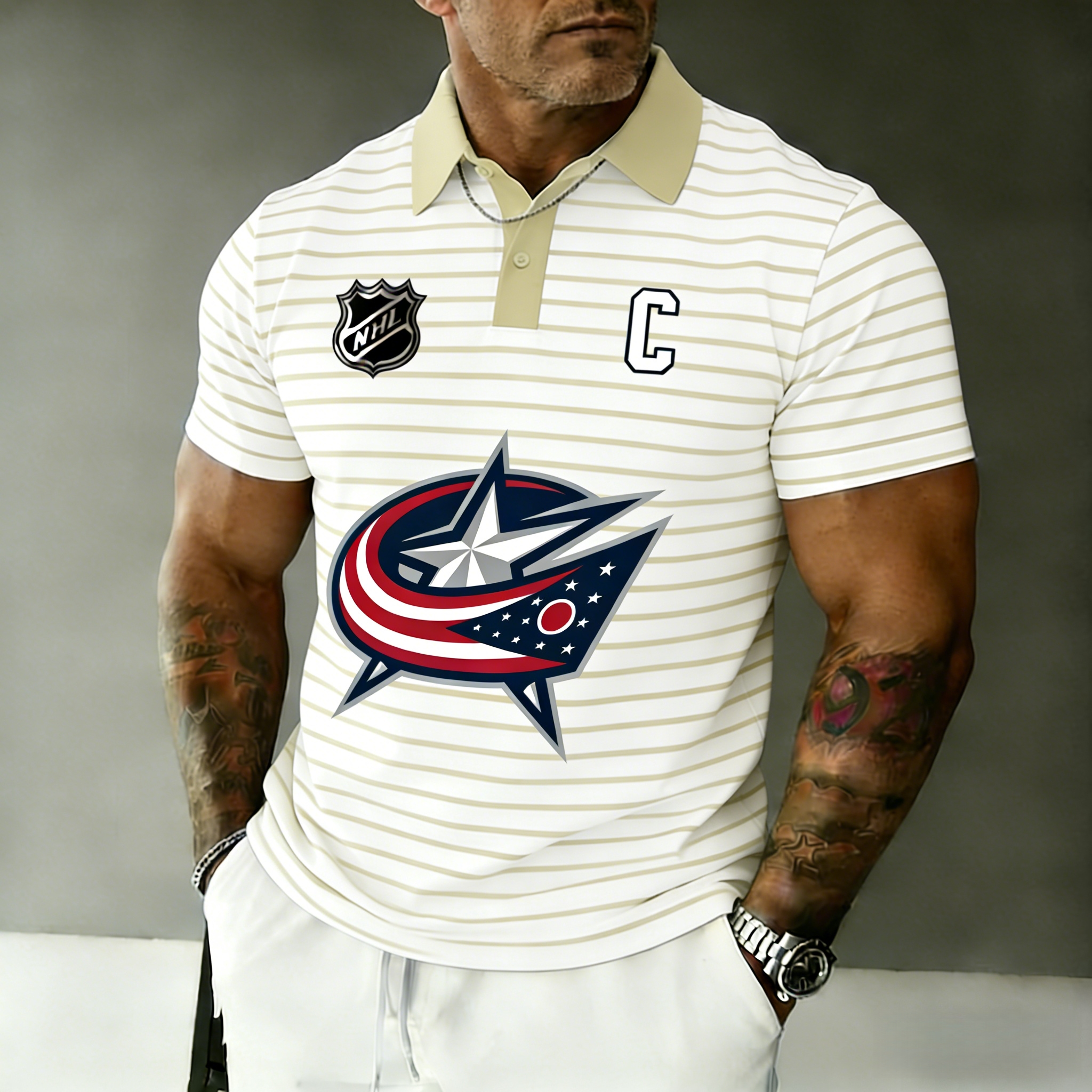 Columbus Blue Jackets captain's polo shirt
