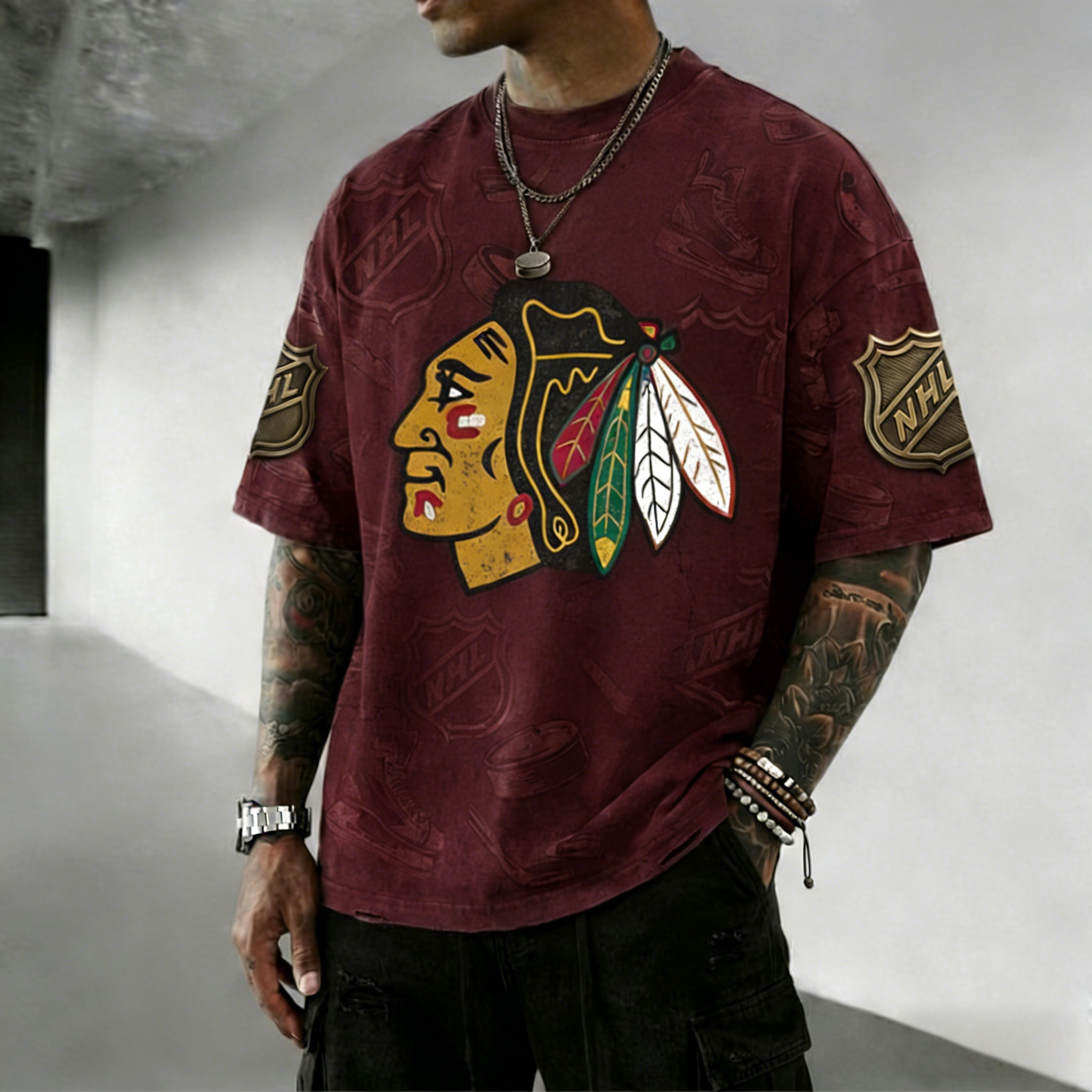 Chicago Blackhawks Classic Logo T-Shirt - Washed Series