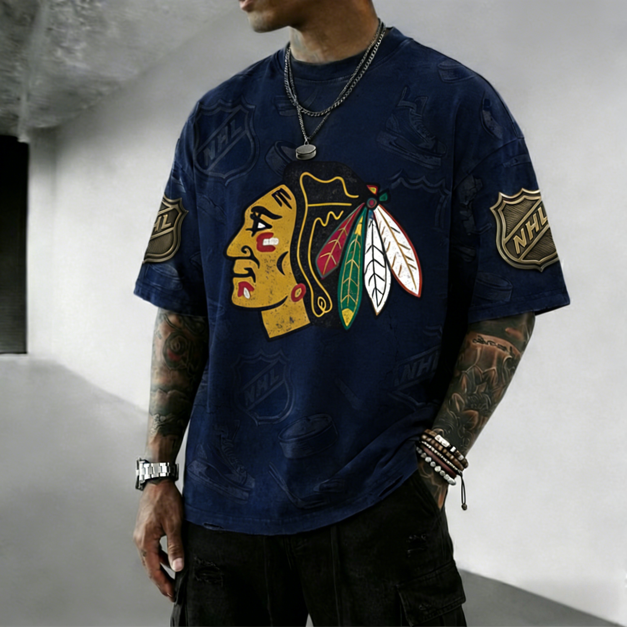 Chicago Blackhawks Classic Logo T-Shirt - Washed Series