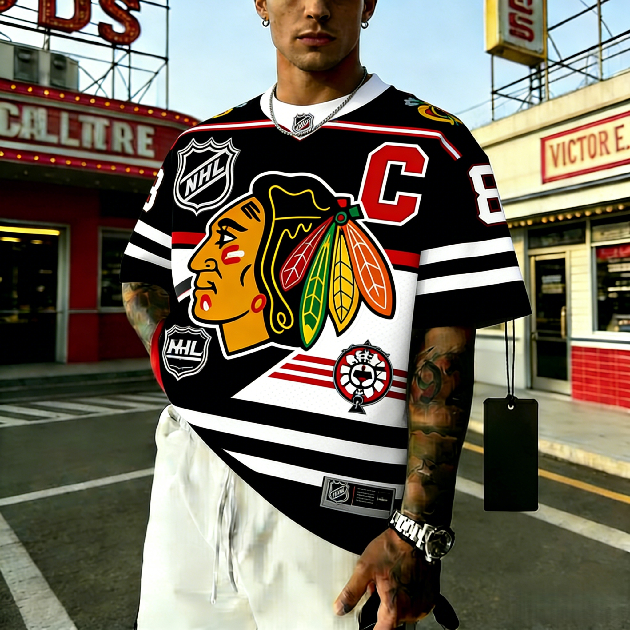 Unisex "chicago blackhawks" Inspired Trendy T-shirt