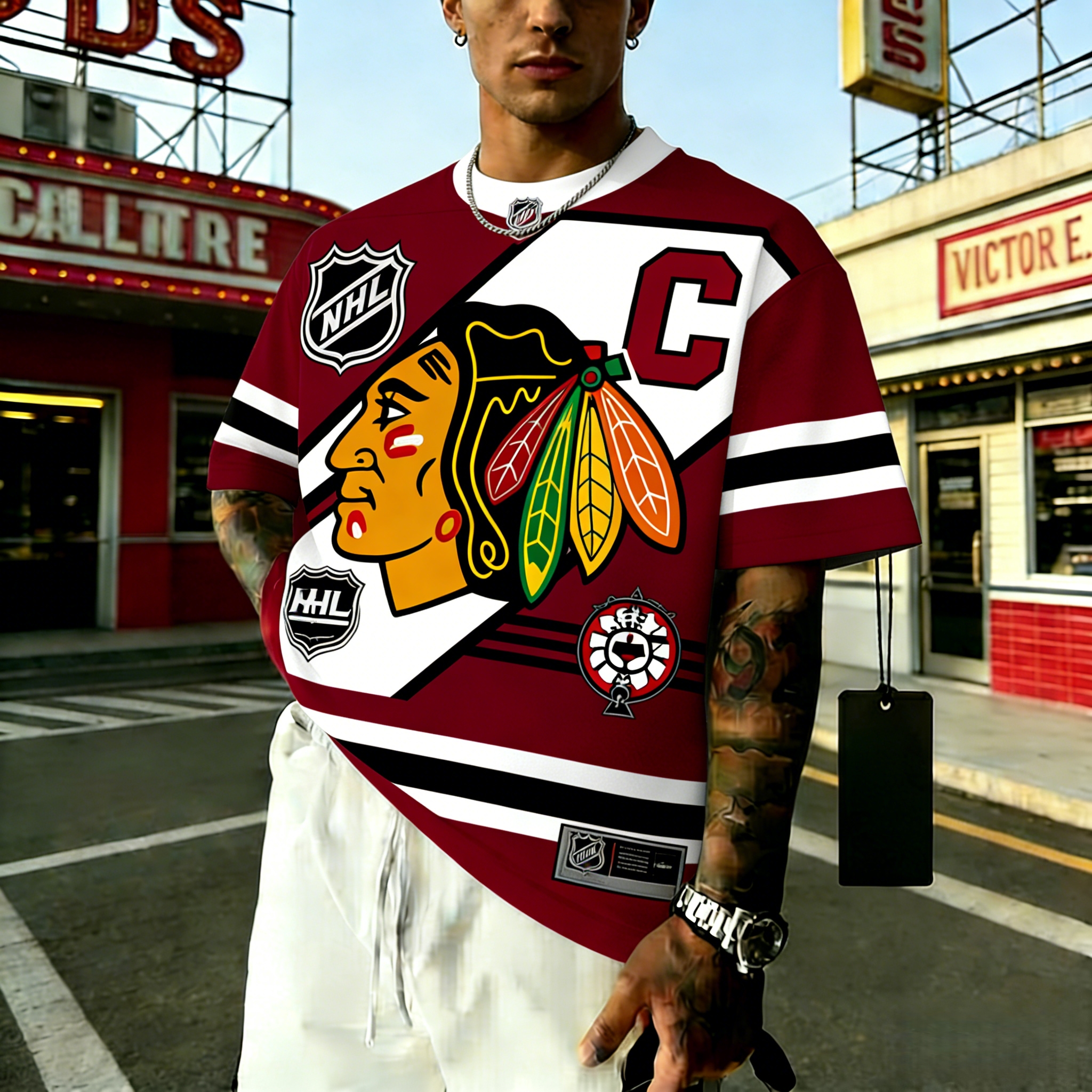 Unisex "chicago blackhawks" Inspired Trendy T-shirt