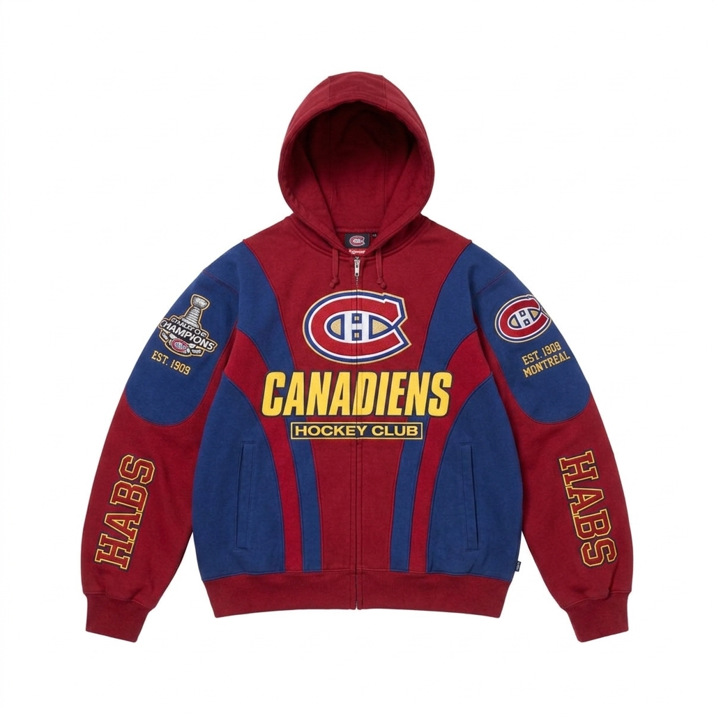 Unisex "Montreal canadiens " Graphic Streetwear Vintage Plush Hoodie