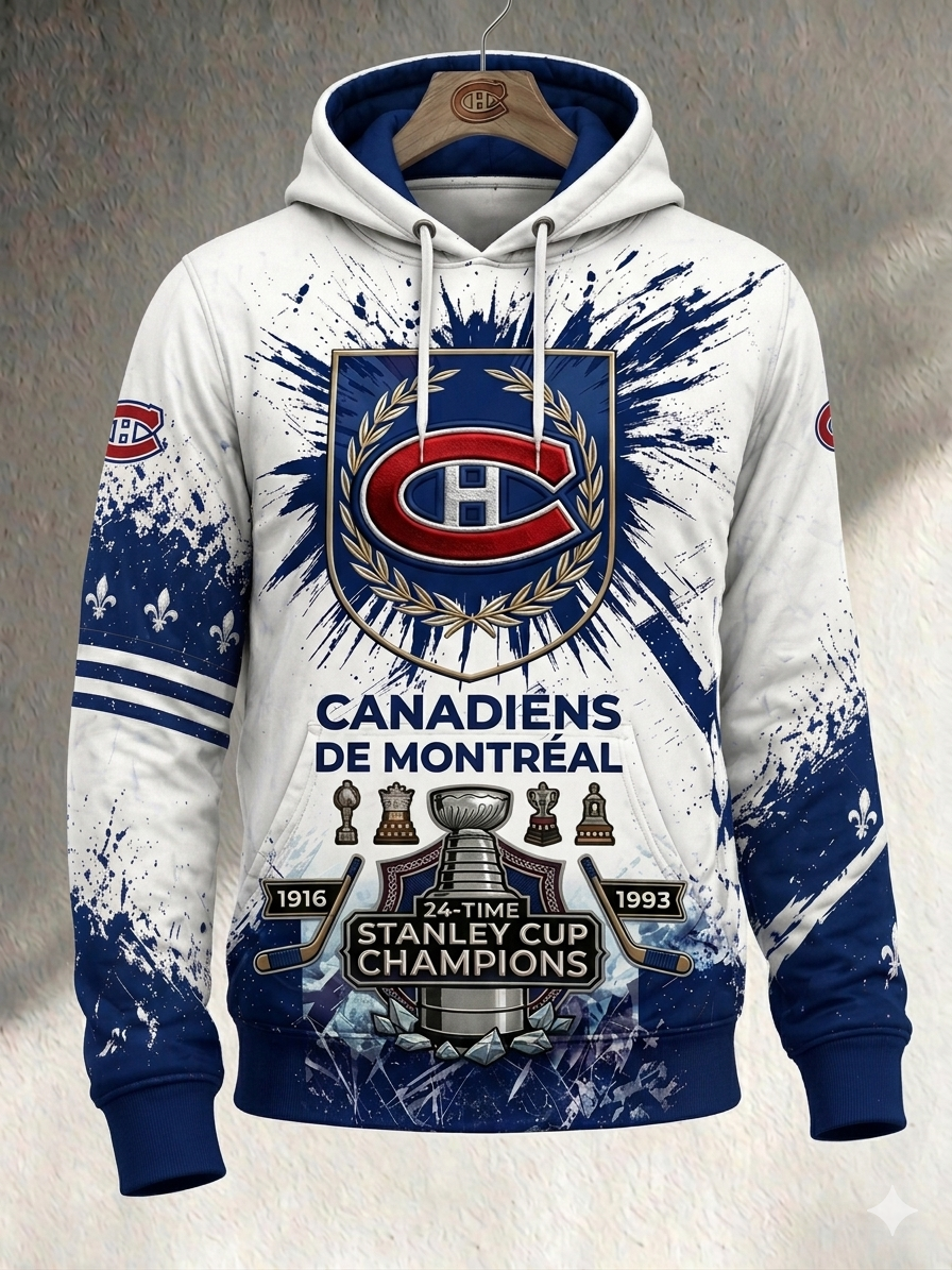 Unisex "Montreal canadiens " Graphic Streetwear Vintage Plush Hoodie
