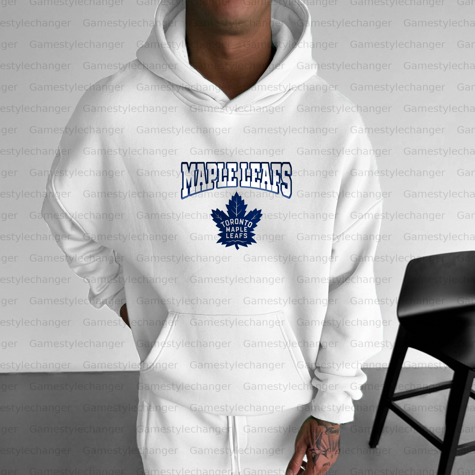 Unisex "Toronto Maple Leafs" Graphic Streetwear Vintage Plush Hoodie