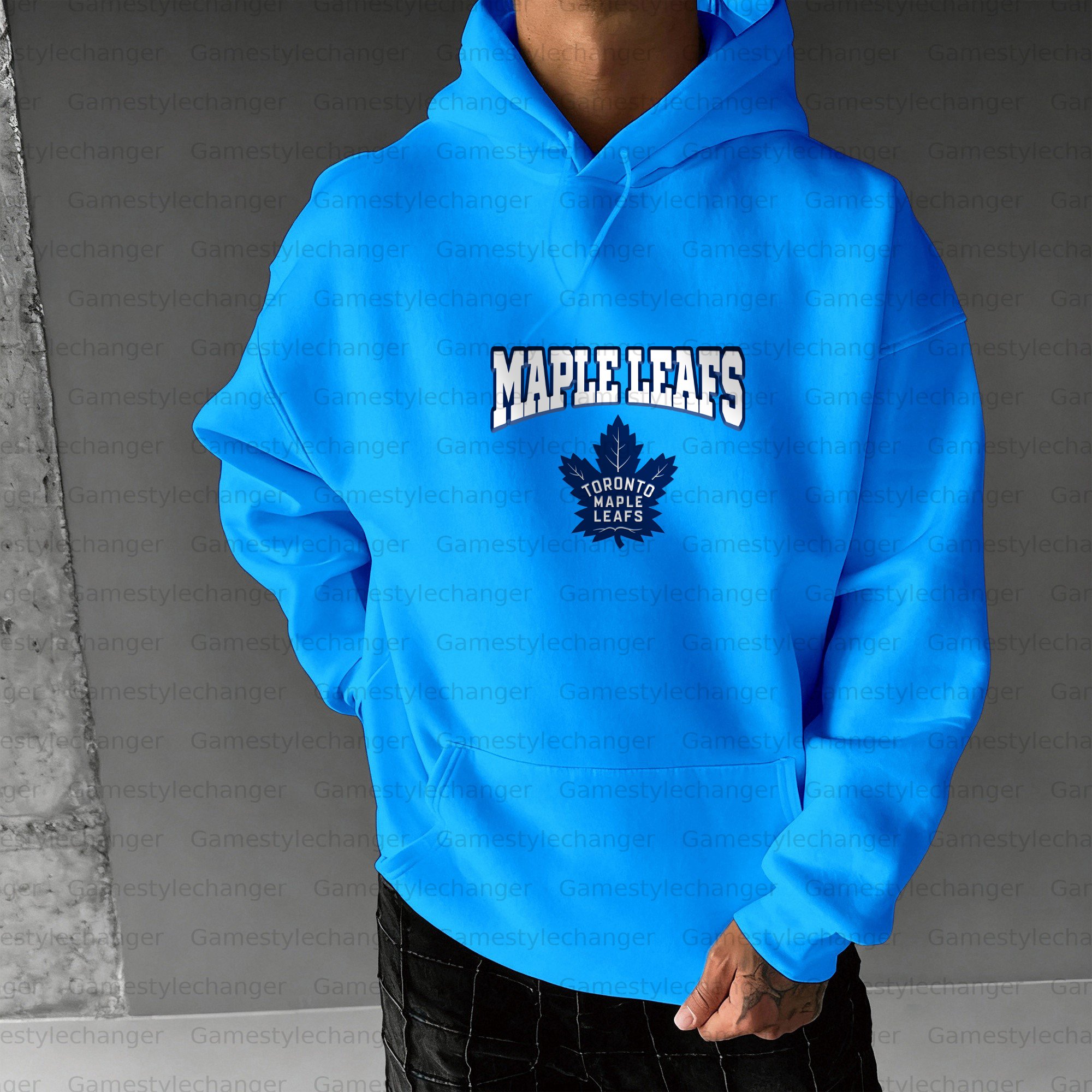 Unisex "Toronto Maple Leafs" Graphic Streetwear Vintage Plush Hoodie