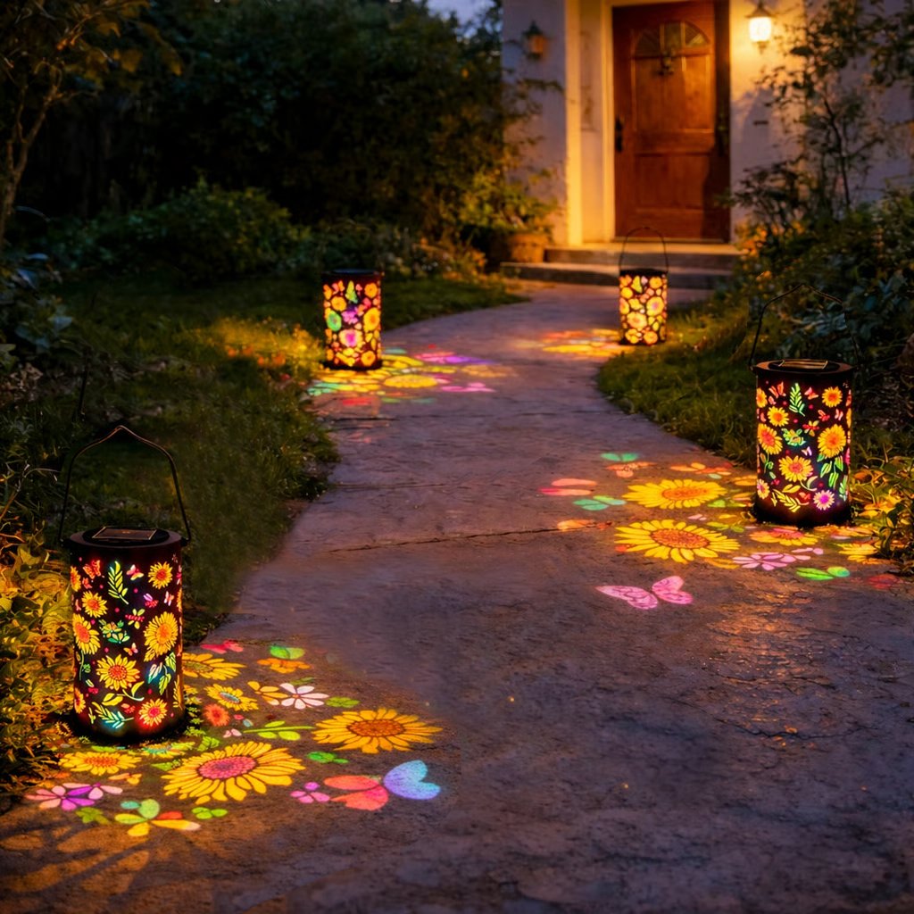 🌻🌞Colorful Sunflower Glow Solar Garden Lantern