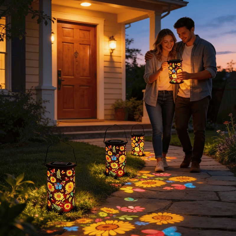 🌻🌞Colorful Sunflower Glow Solar Garden Lantern