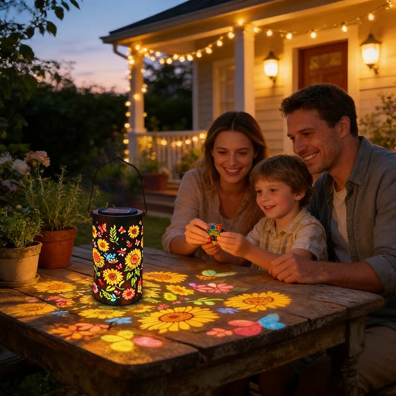 🌻🌞Colorful Sunflower Glow Solar Garden Lantern