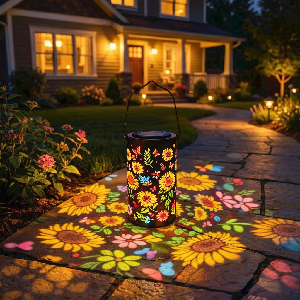 🌻🌞Colorful Sunflower Glow Solar Garden Lantern