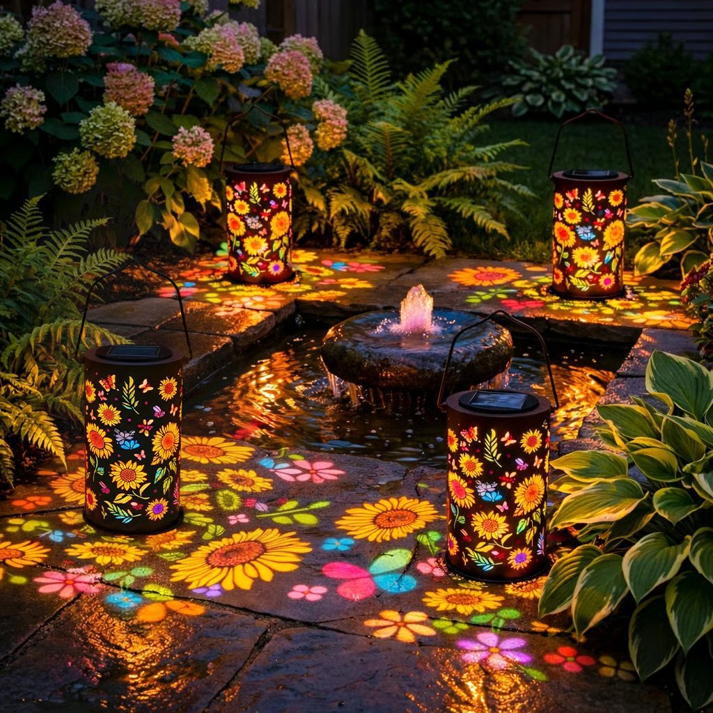 🌻🌞Colorful Sunflower Glow Solar Garden Lantern
