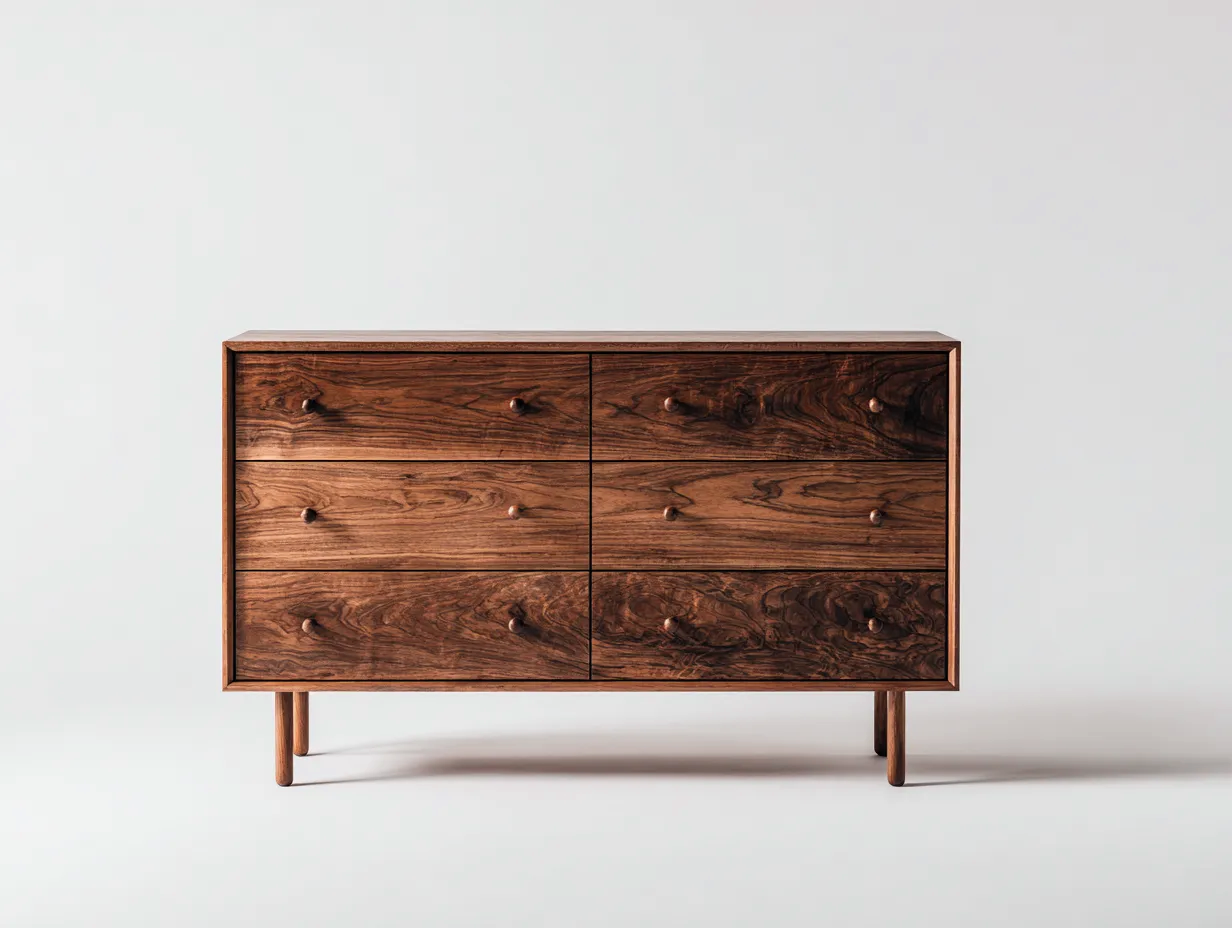 Cassettiera-legno-142x46x82 cm-Legno Scuro-stile moderno per camera da letto-Luxemybay