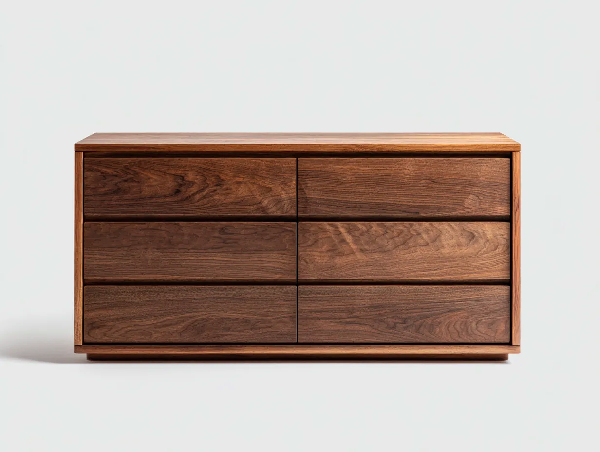 Cassettiera-legno-150x45x78 cm-Legno Scuro-stile moderno per camera da letto-Luxemybay