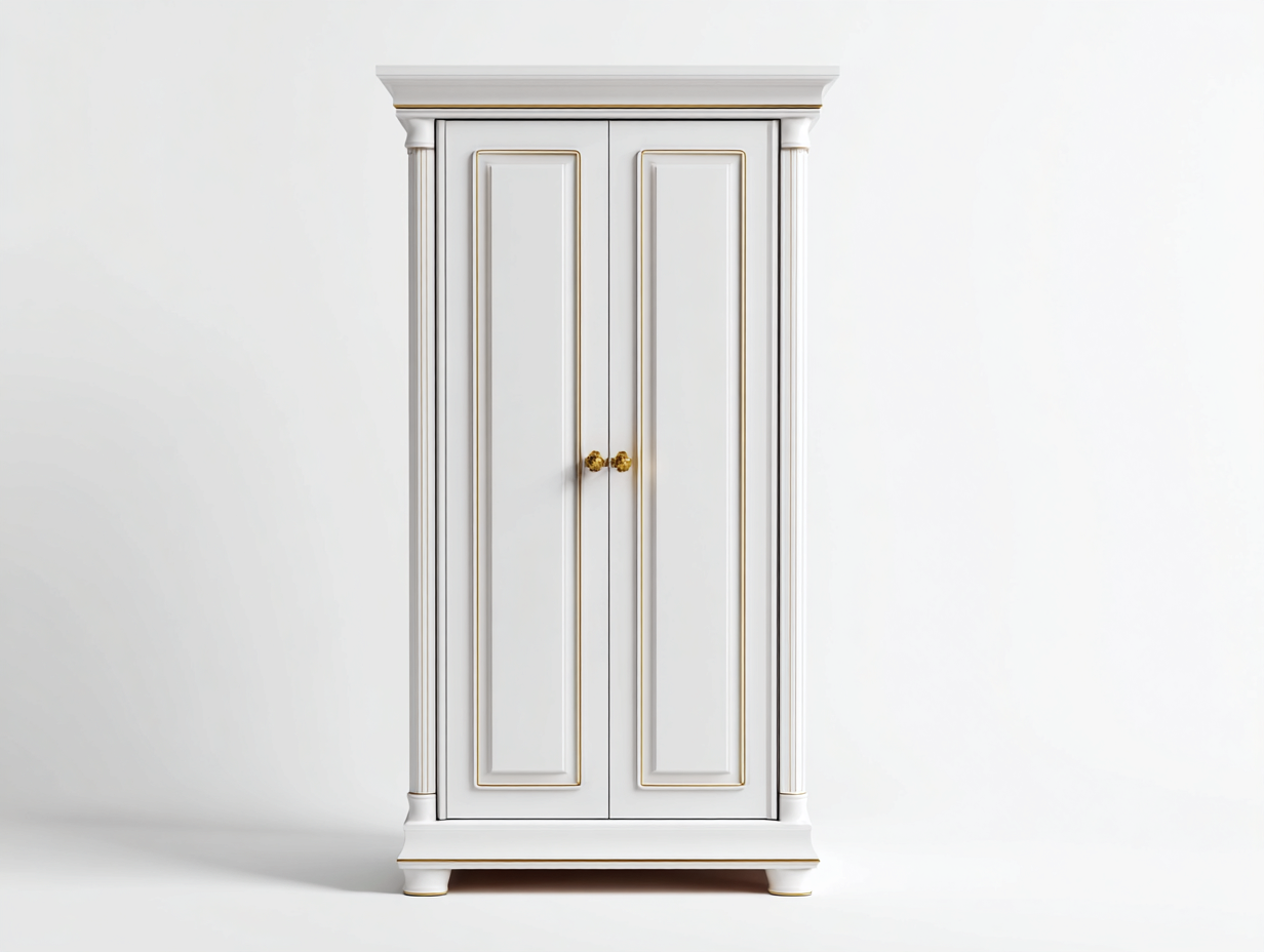 Armoire 2 portes en panneaux finis 90 x 50 x 180 cm - blanc - rangement classique pour chambre-Luxeupyard