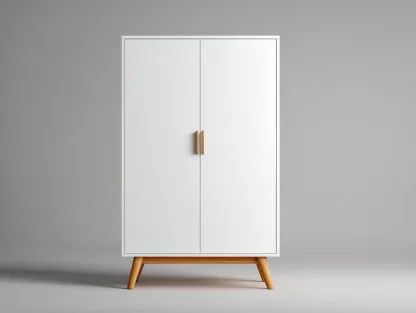 Armoire 2 portes en bois et panneaux finis 100 x 55 x 180 cm - blanc - rangement moderne pour chambre-Luxeupyard