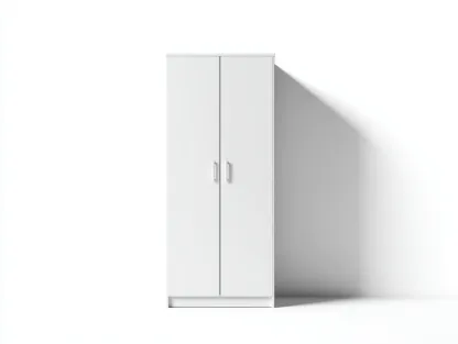 Armoire 2 portes en panneaux finis 90 x 50 x 180 cm - blanc - rangement fonctionnel pour chambre-Luxeupyard