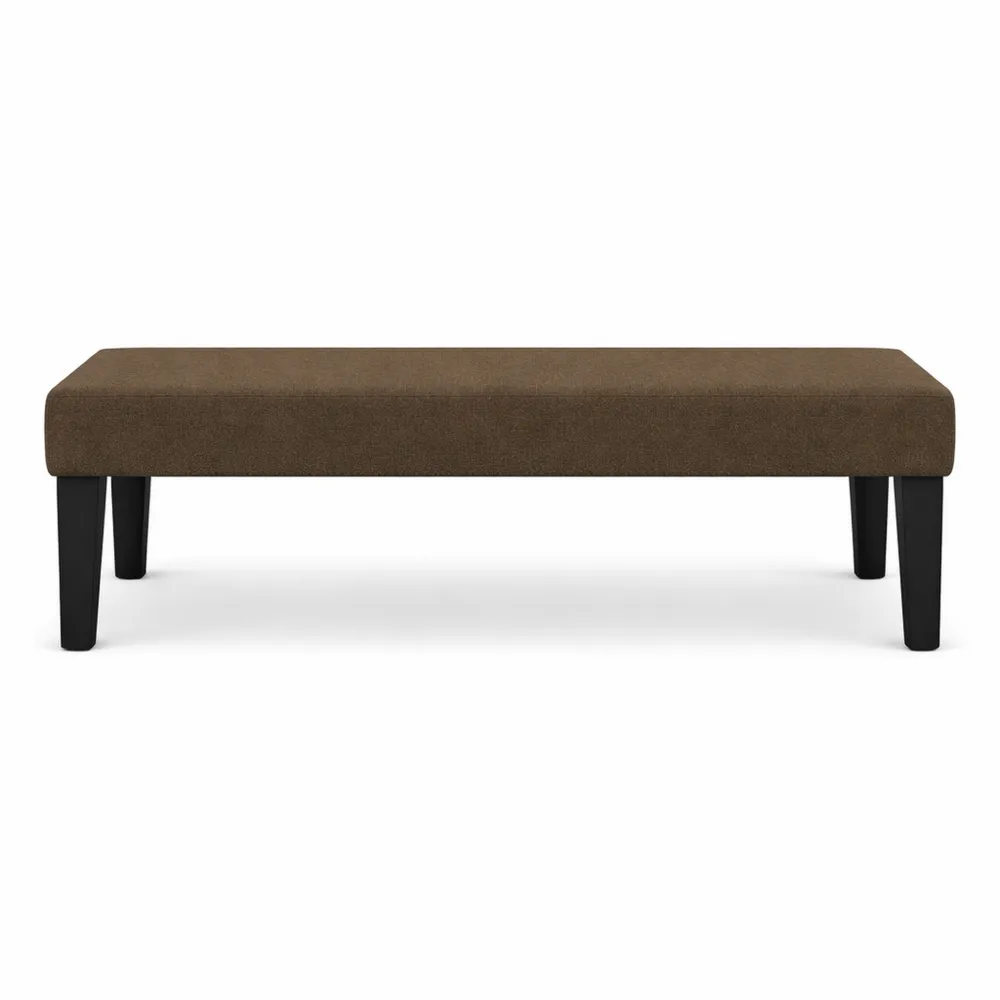 Banc polyvalent en tissu marron foncé, 100 x 30 x 30 cm