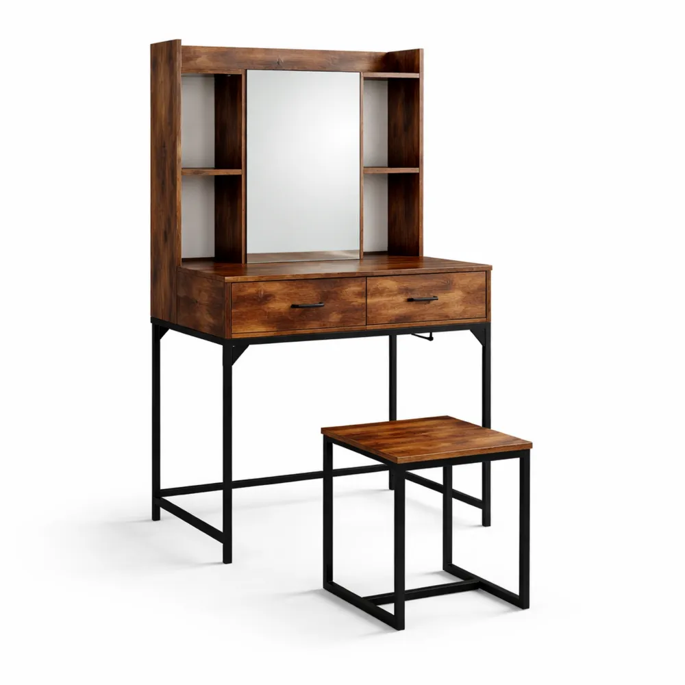 Table de Maquillage avec Rangement et Chargeur