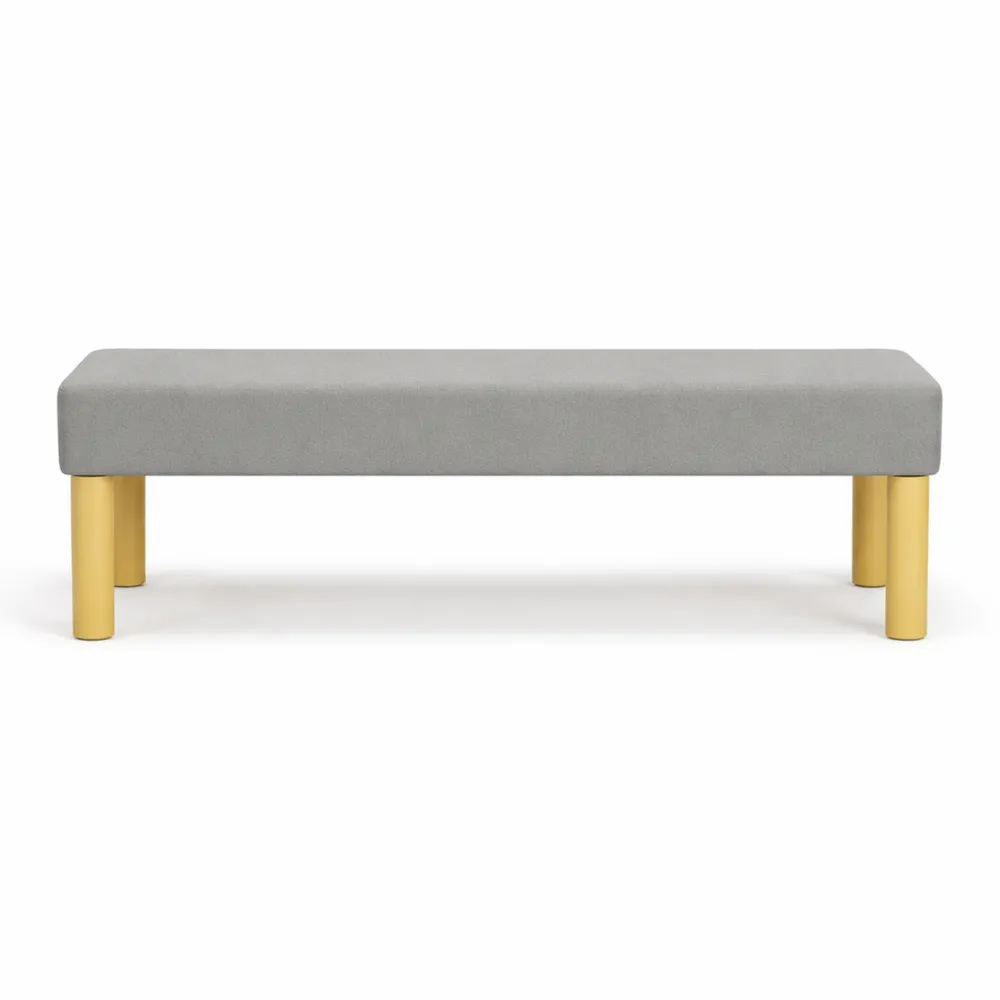 Banc rembourré multifonction pour maison - Gris clair - 100 x 30 x 30 cm