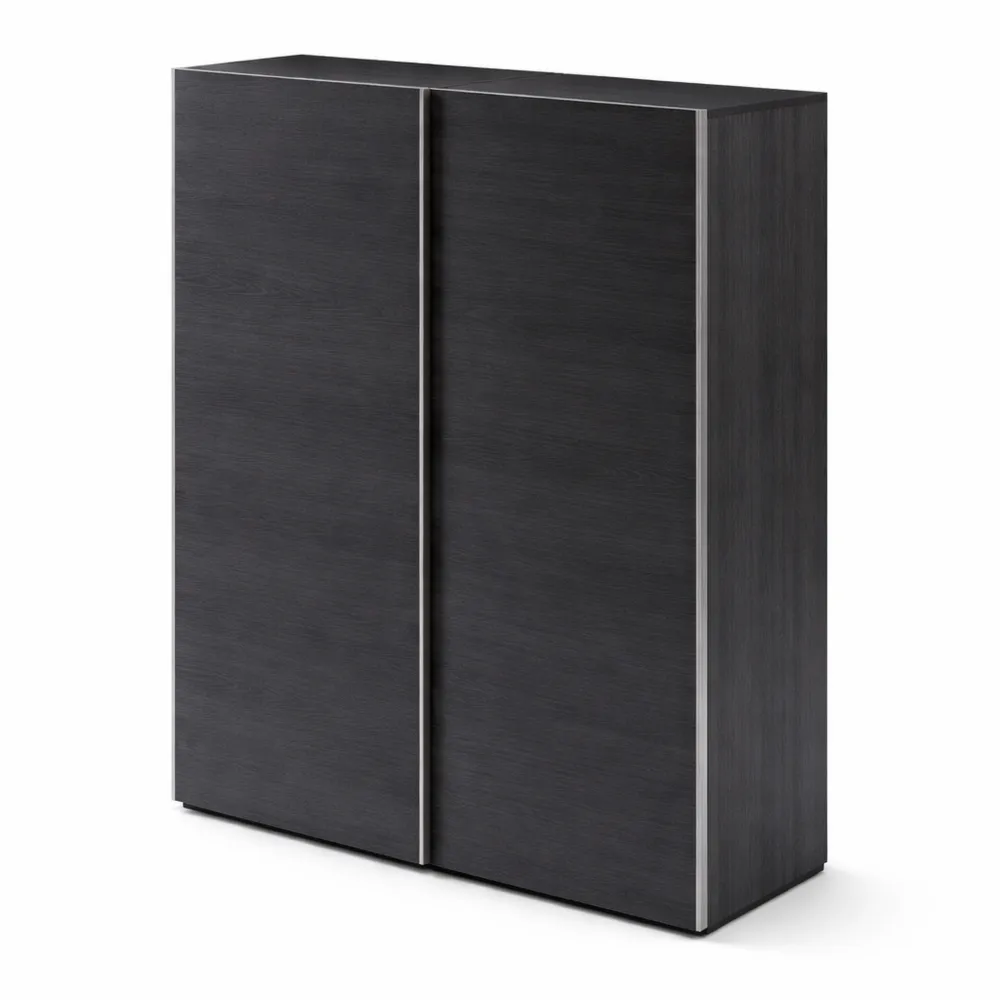 Armoire 2 portes coulissantes modernes, 61 x 180 x 197 cm, gris