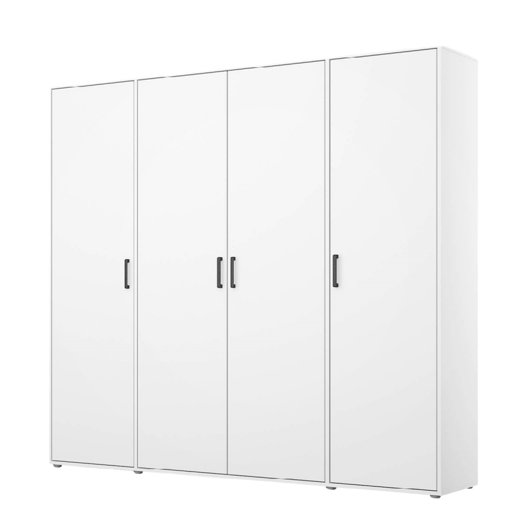 Armoire de rangement en blanc pour chambre - Panneaux de particules - 180 x 80 x 40-nestaroa.com