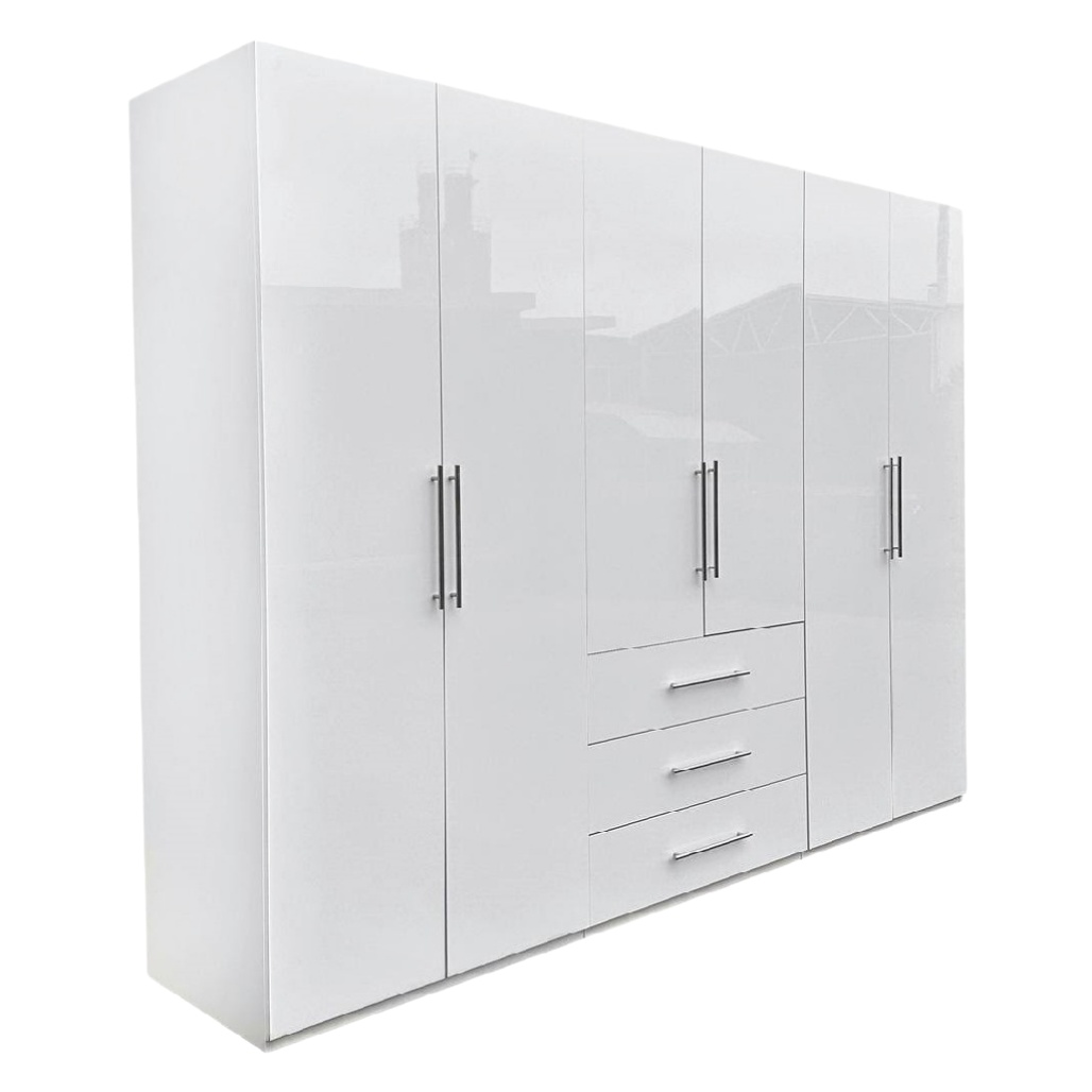 Armoire de rangement pour chambre en MDF laqué - 200 x 40 x 220-nestaroa.com