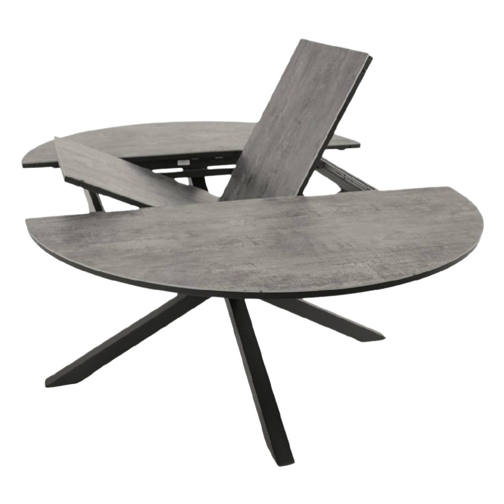 Table de repas extensible en métal et mélamine - 90 x 90 x 75-nestaroa.com