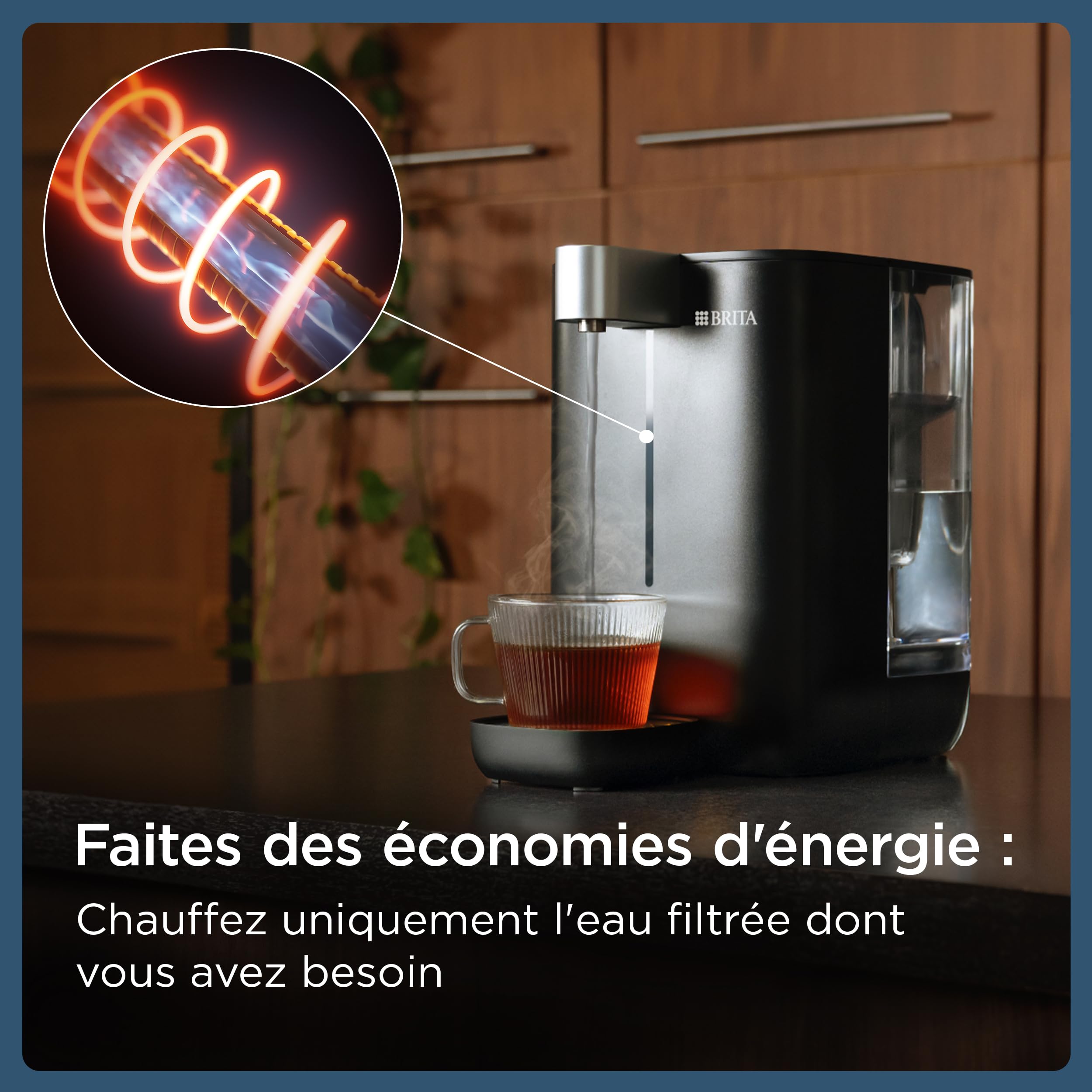 BRITA Cube Distributeur d'eau fitlrée (4.0 L) différentes températures & tailles de contenants pré-enregistrés, technologie UV-C & filtre à eau MAXTRA PRO Expert anti-tartre inclus