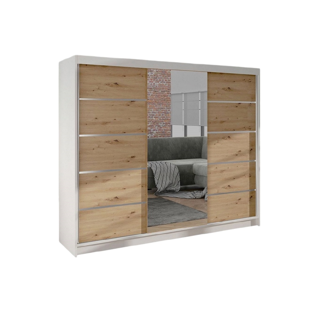 Buffet contemporain pour salle à manger en bois et verre - 150 x 45 x 110-homaranest.com