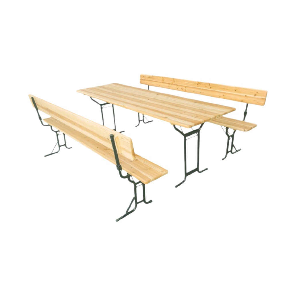 Table de pique-nique en bois avec bancs pour extérieur - 180 x 75 x 75-homaranest.com