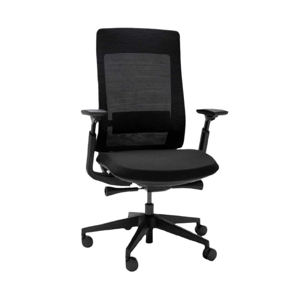 Chaise de bureau ergonomique avec accoudoirs en tissu respirant - 未能识别具体尺寸。-cozellehome.com