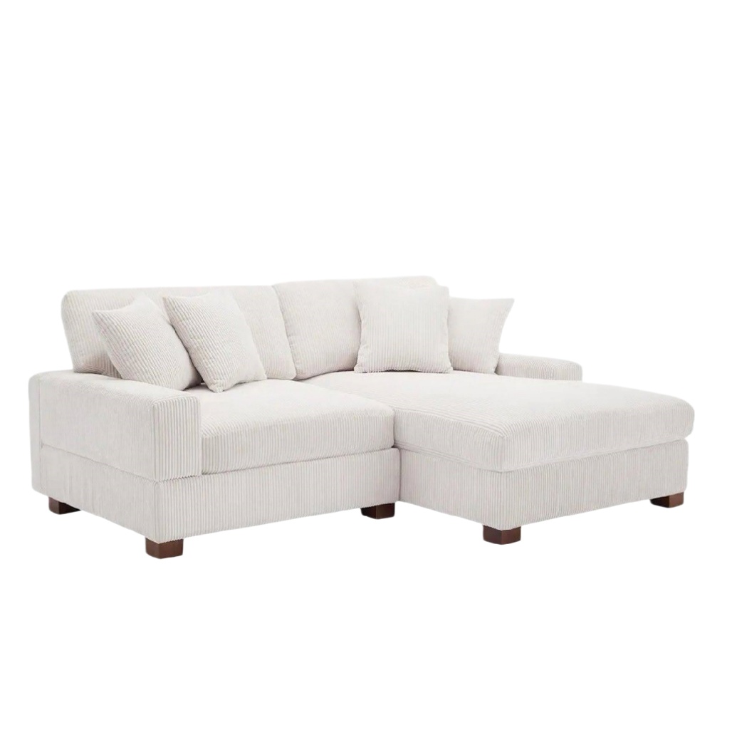 Canapé d'angle en tissu pour salon - 250 x 200 x 90-cozellehome.com