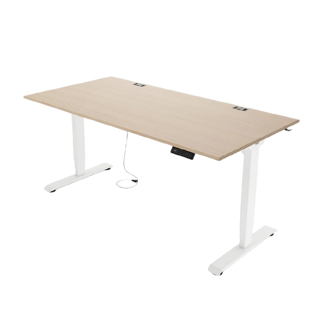 Bureau réglable en hauteur pour espace de travail en mélaminé - 160 x 80 x 74-cozellehome.com