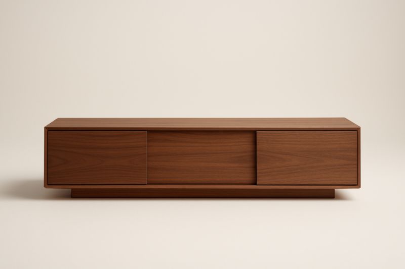 Meuble TV en bois rectangulaire 180x45x40 cm