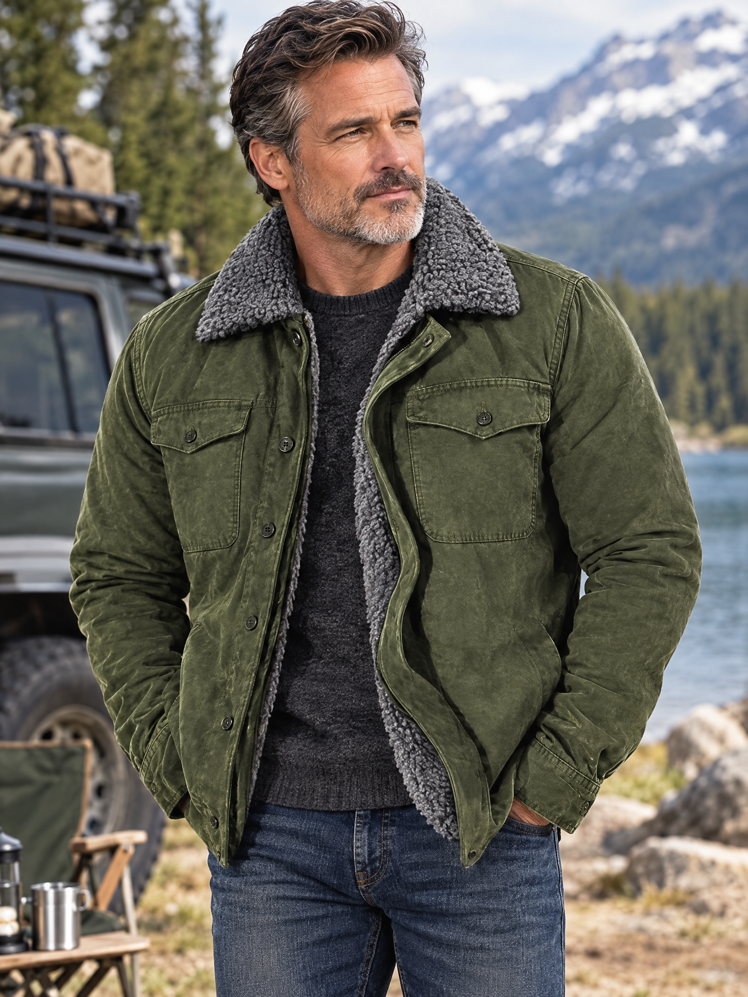 Herren Winterjacke Outdoor Passform