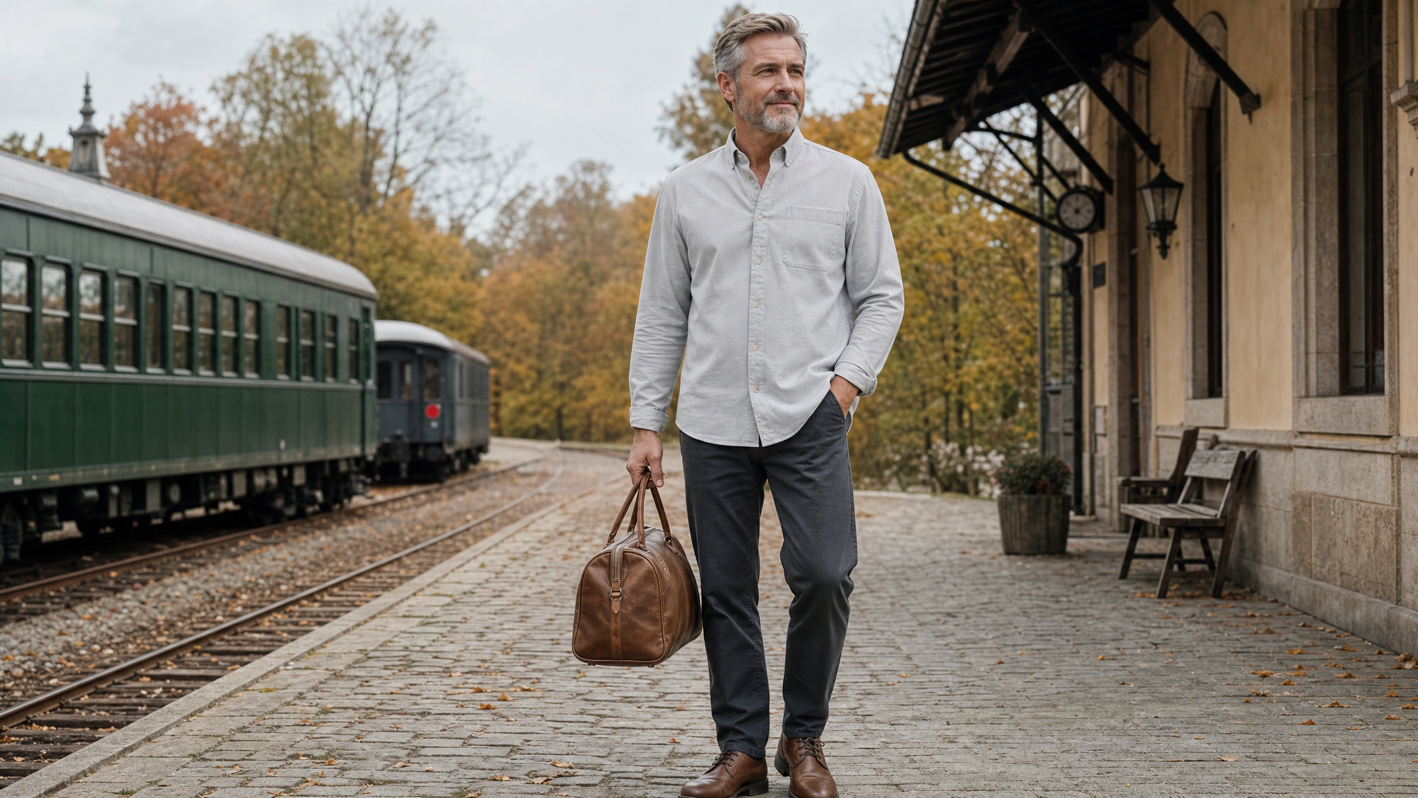 Herren Retro Hemd klassischer Look