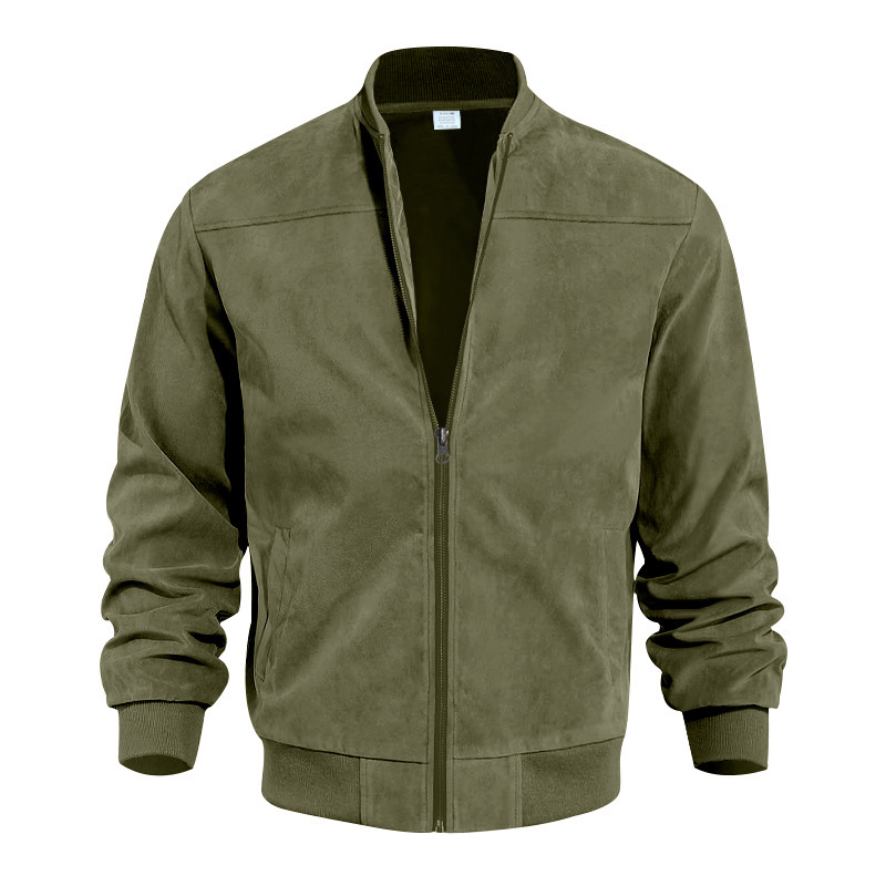 Men's Soft Sherpa-Lined Suede Jacket – Cozy Comfort for Fall