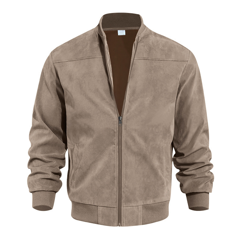 Men's Soft Sherpa-Lined Suede Jacket – Cozy Comfort for Fall