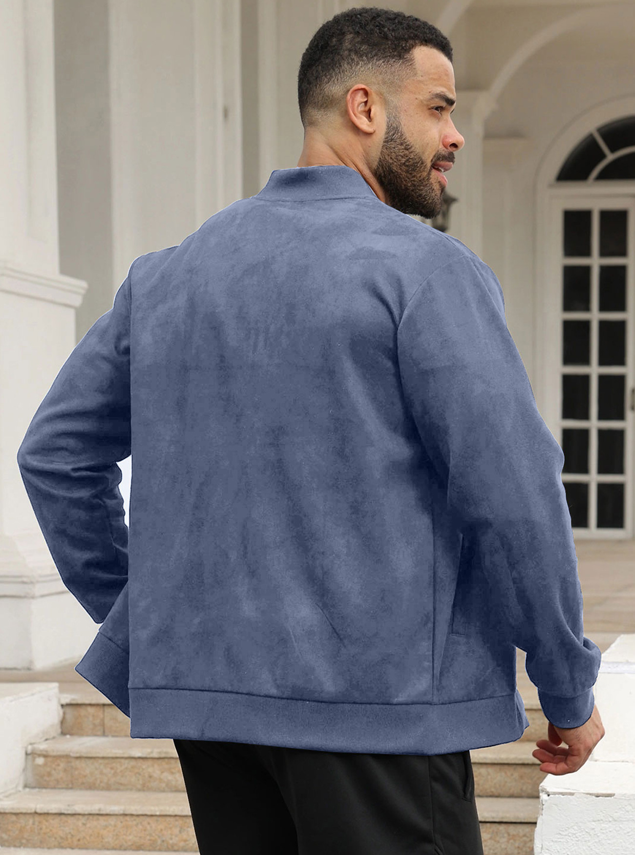 Men's Soft Sherpa-Lined Suede Jacket – Cozy Comfort for Fall