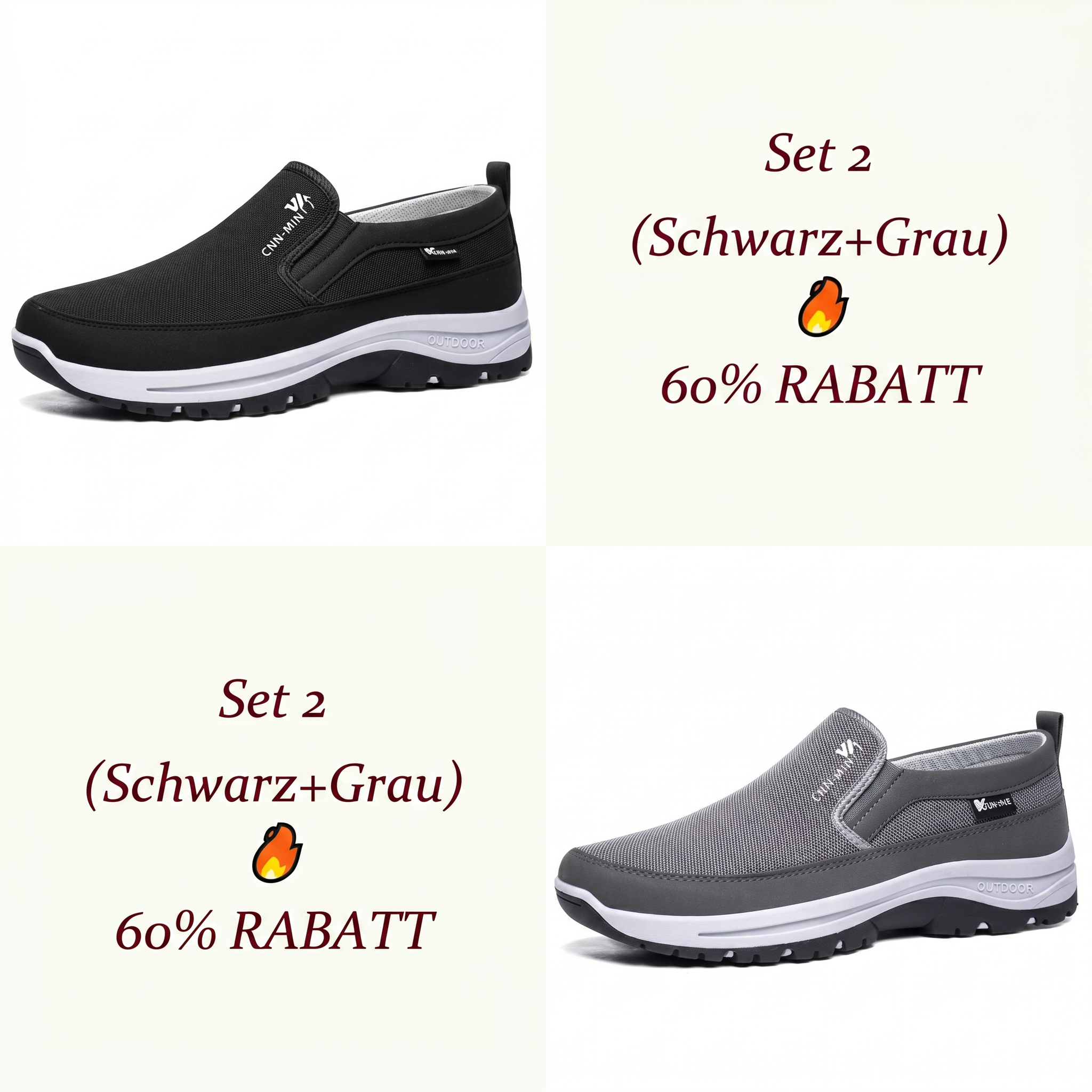 Atmungsaktive, leichte und bequeme Slip-on-Gehschuhe für Herren mit weicher Sohle