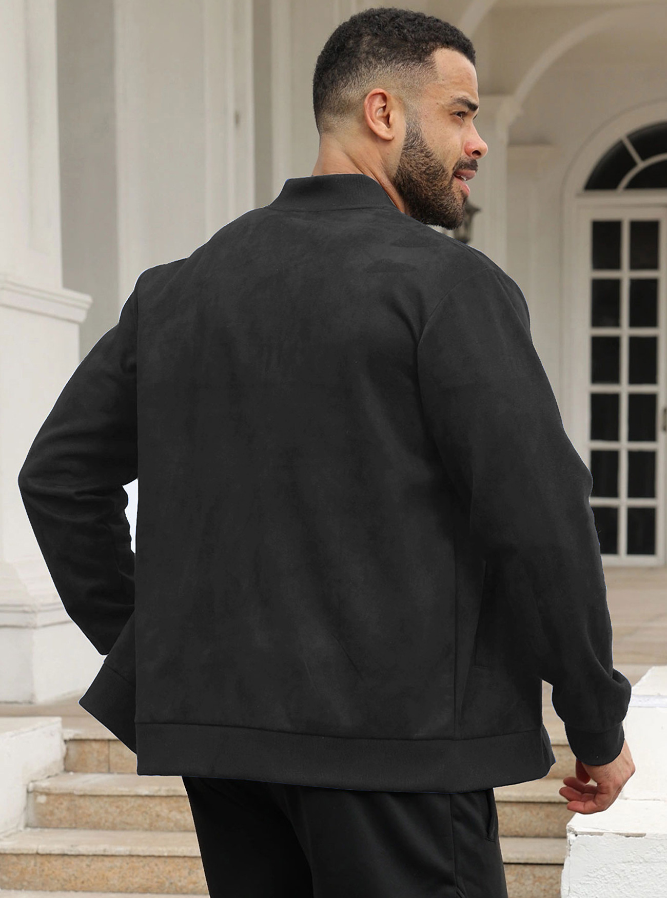 Men's Soft Sherpa-Lined Suede Jacket – Cozy Comfort for Fall