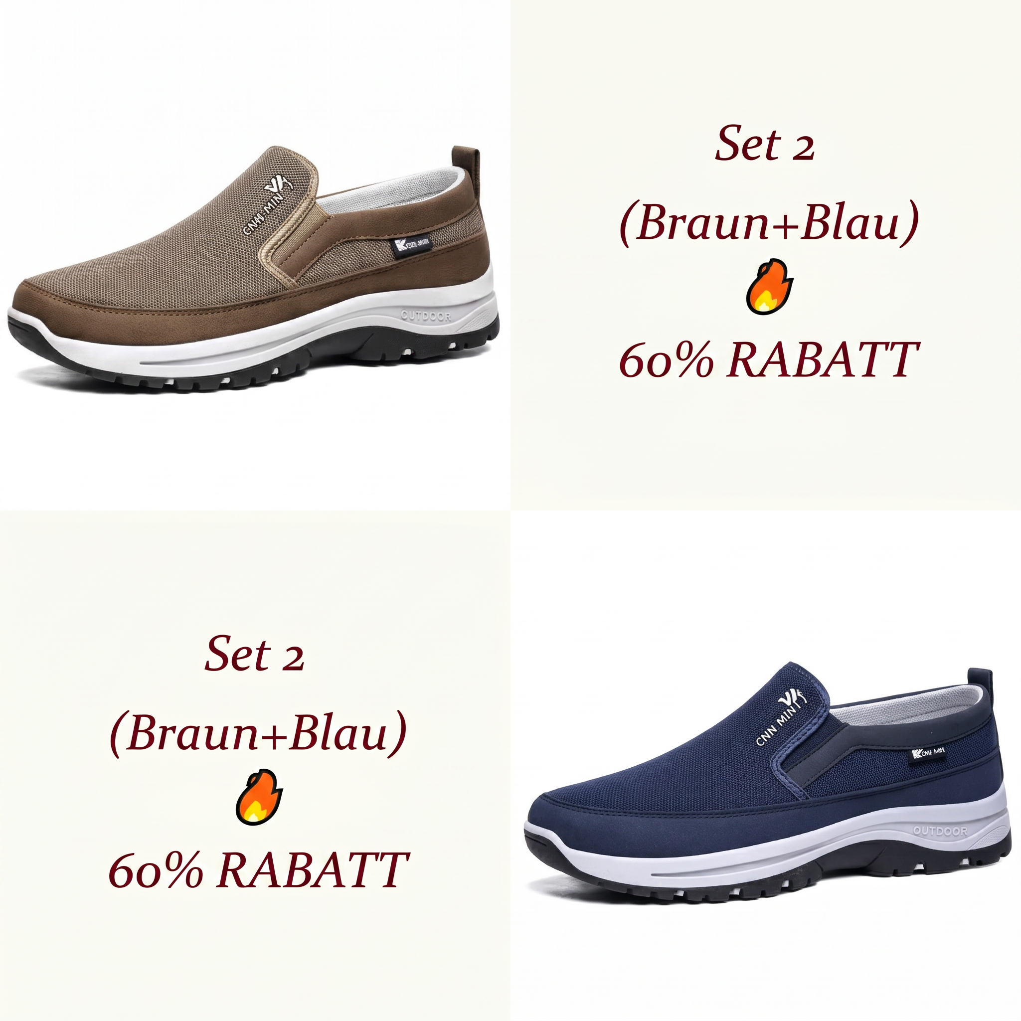 Atmungsaktive, leichte und bequeme Slip-on-Gehschuhe für Herren mit weicher Sohle